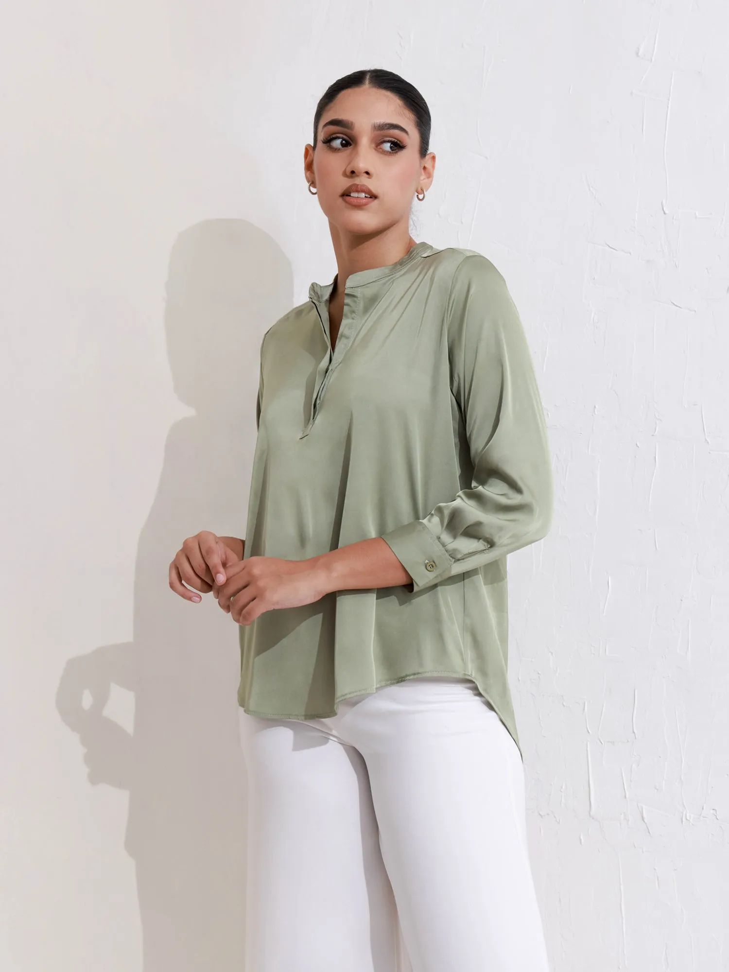 Chinese Collar Loose Fit Top