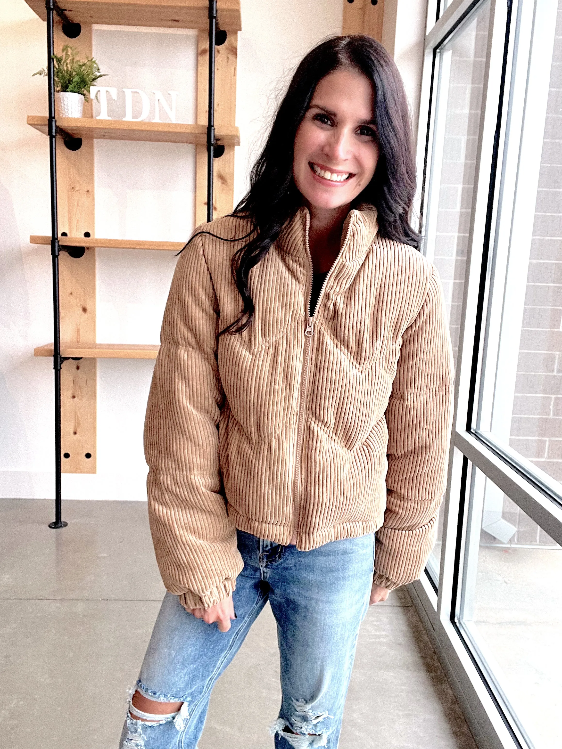 Corduroy Puffer Jacket