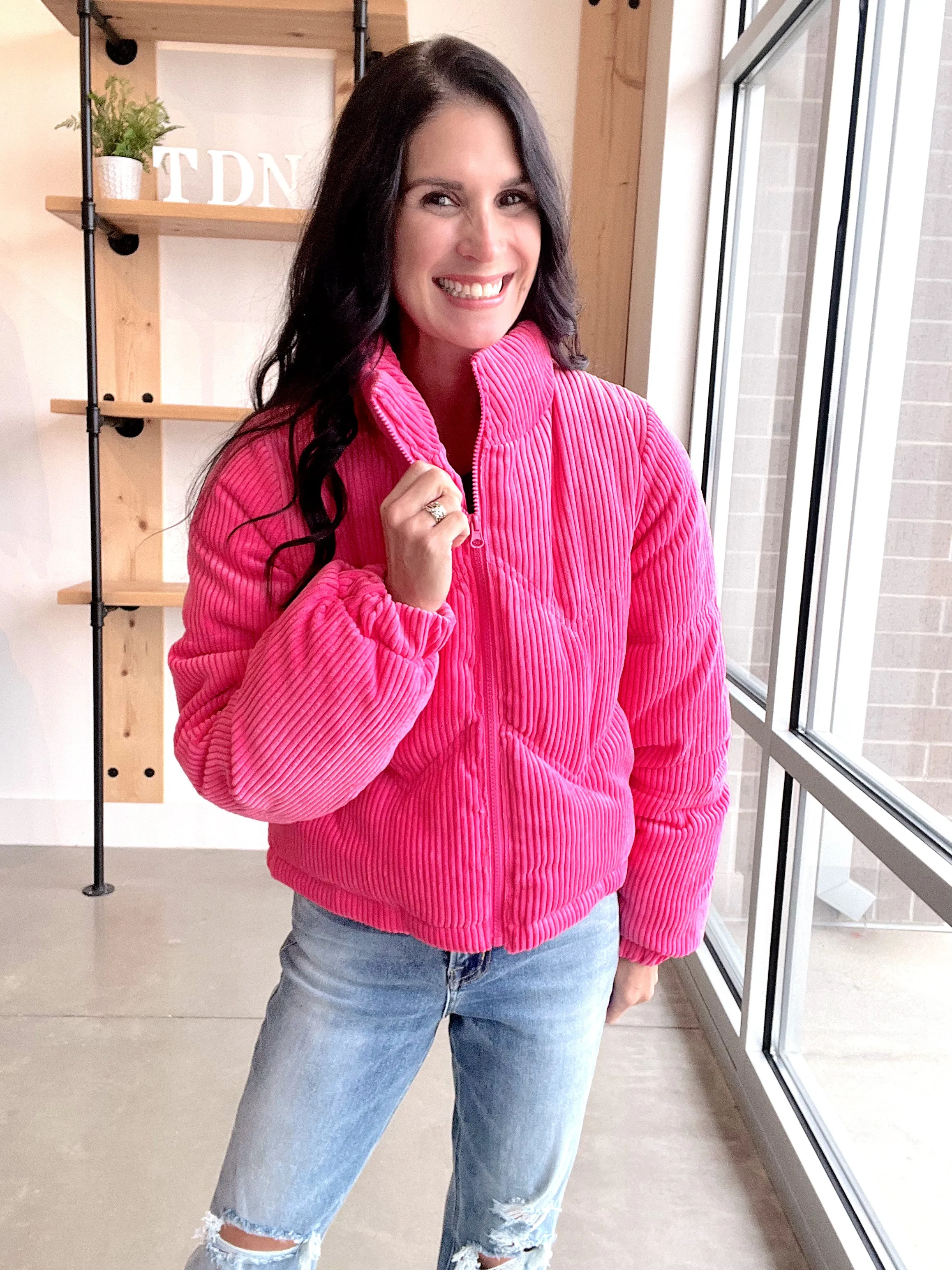 Corduroy Puffer Jacket