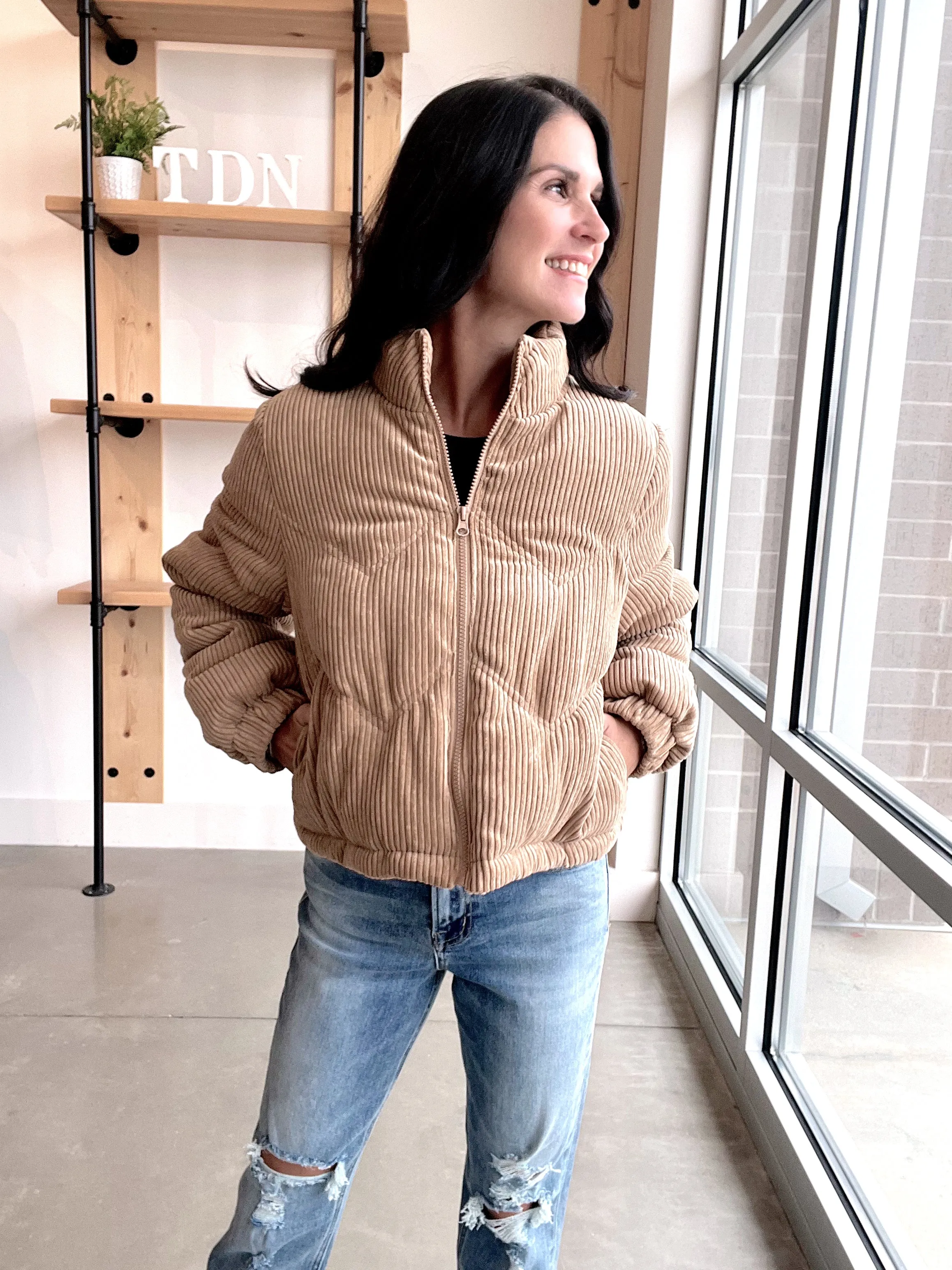 Corduroy Puffer Jacket