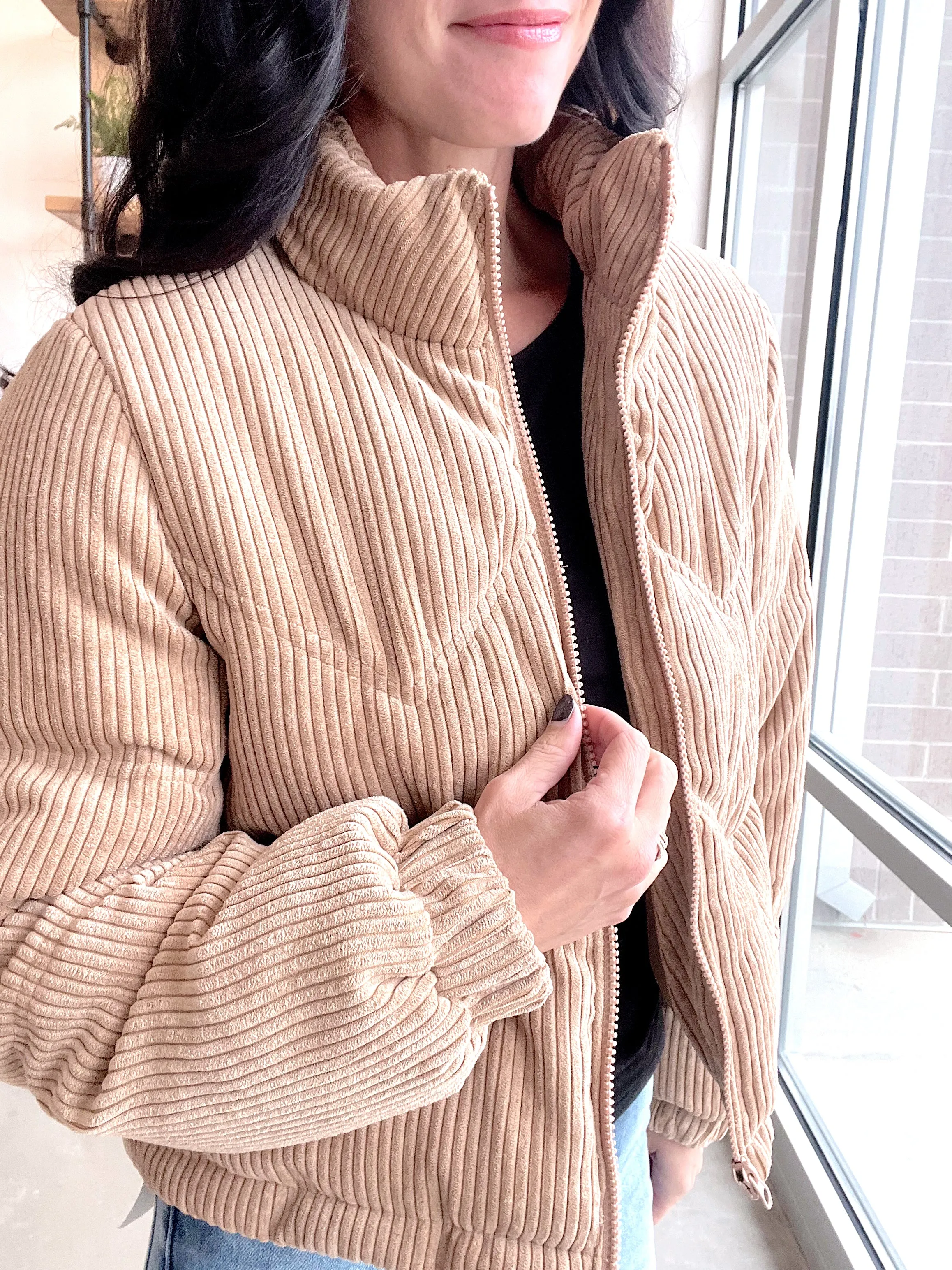 Corduroy Puffer Jacket