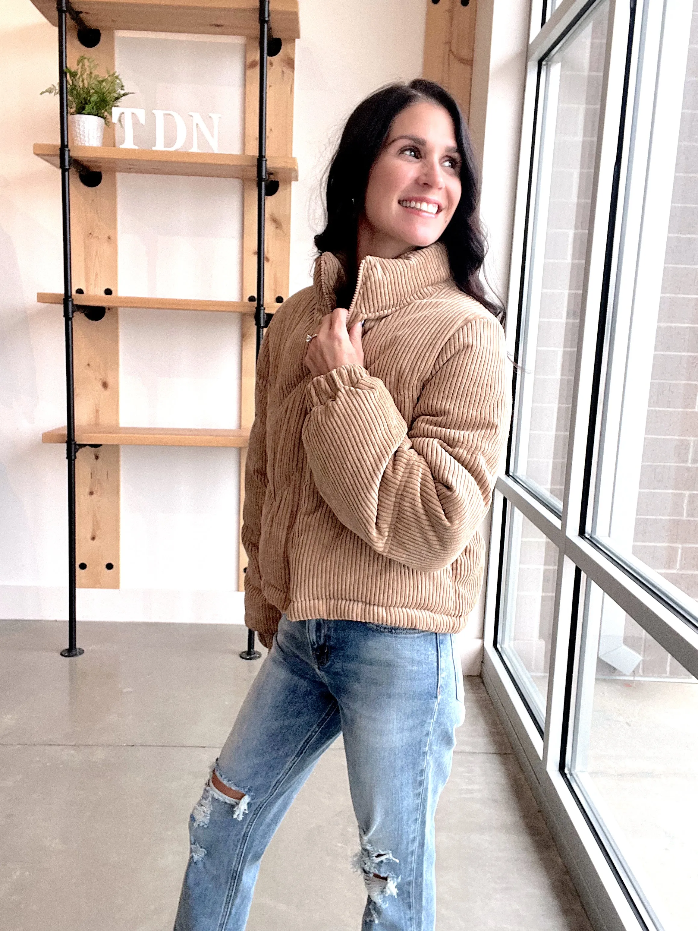 Corduroy Puffer Jacket