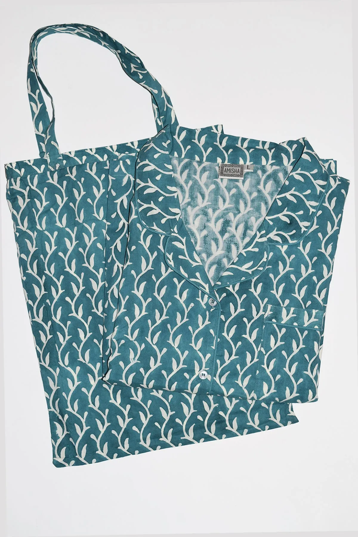 Cotton Pajama Set | Vines Forest