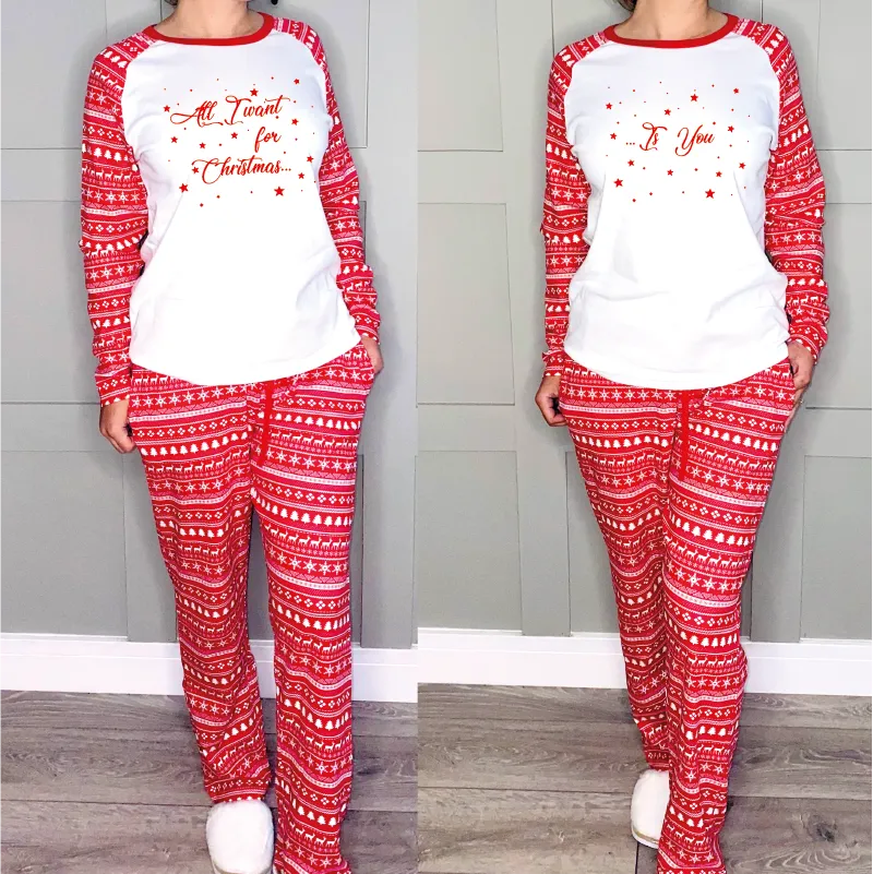 Couples Christmas Pyjamas All I Want for Christmas Is You