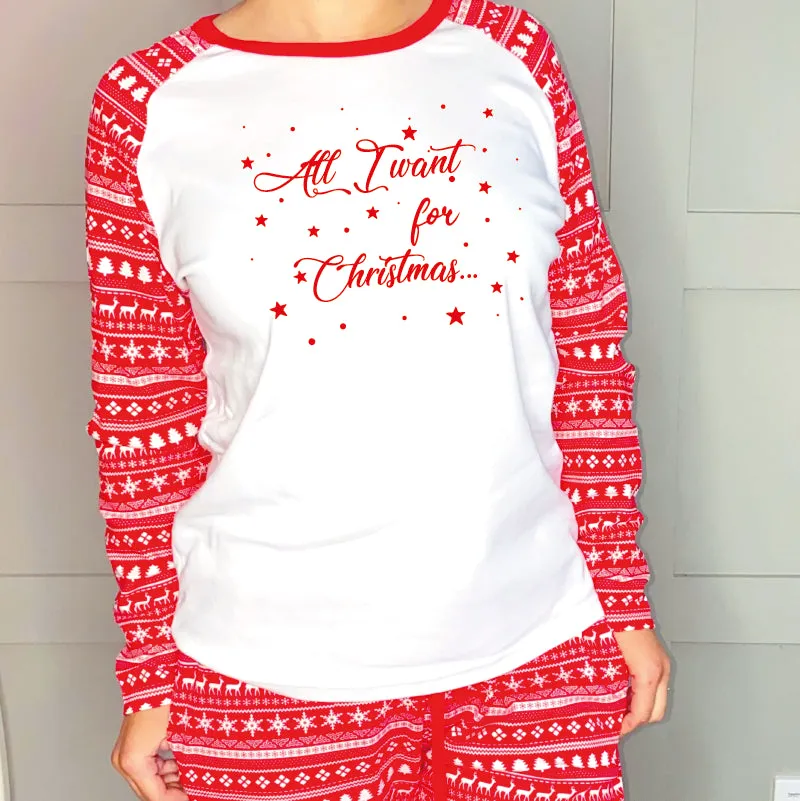 Couples Christmas Pyjamas All I Want for Christmas Is You
