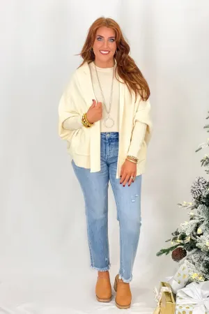 Cream Dolman Sleeve Soft Touch Cardigan *Final Sale*
