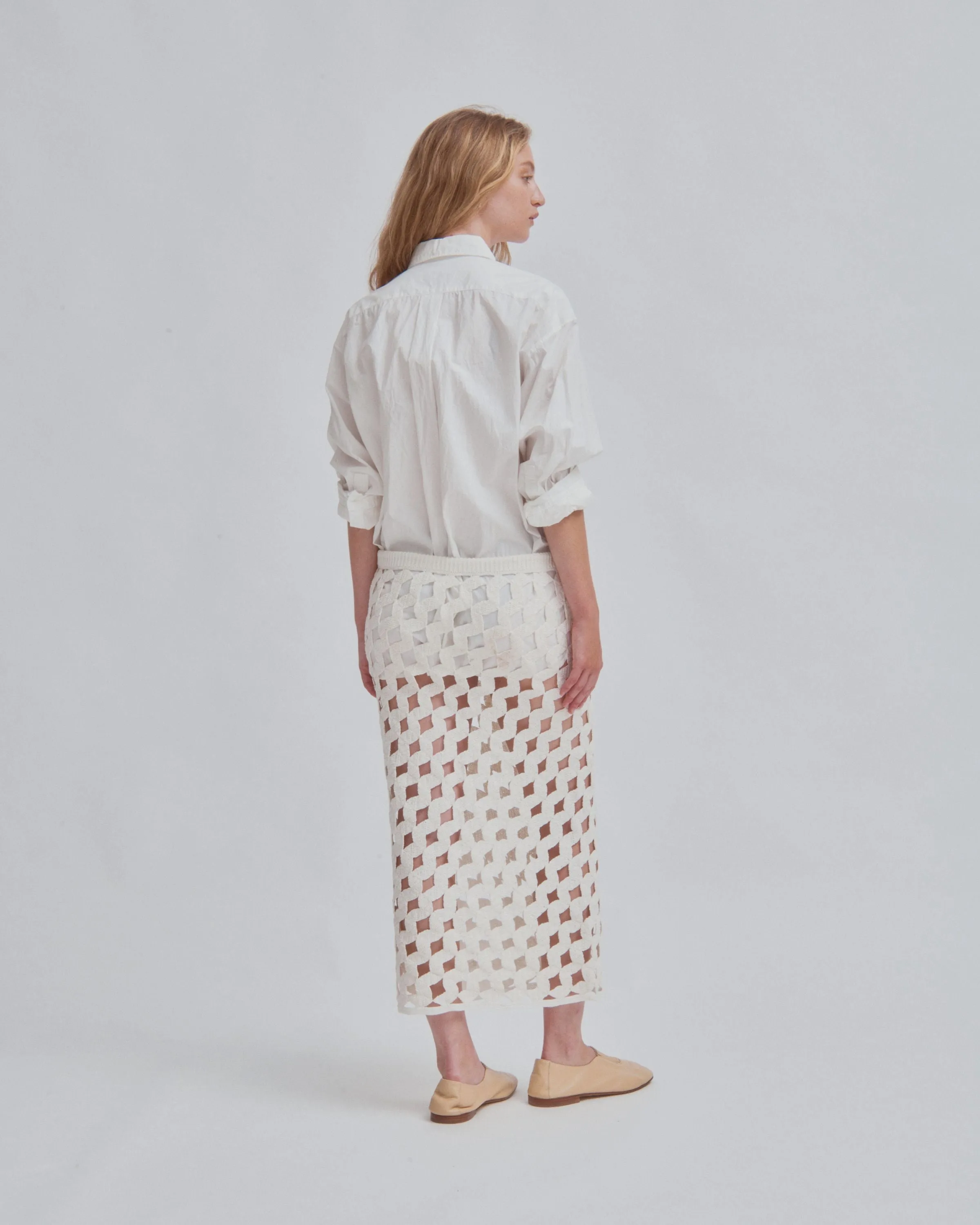 CRINKLED OVERSIZED SHIRT IN WHITE