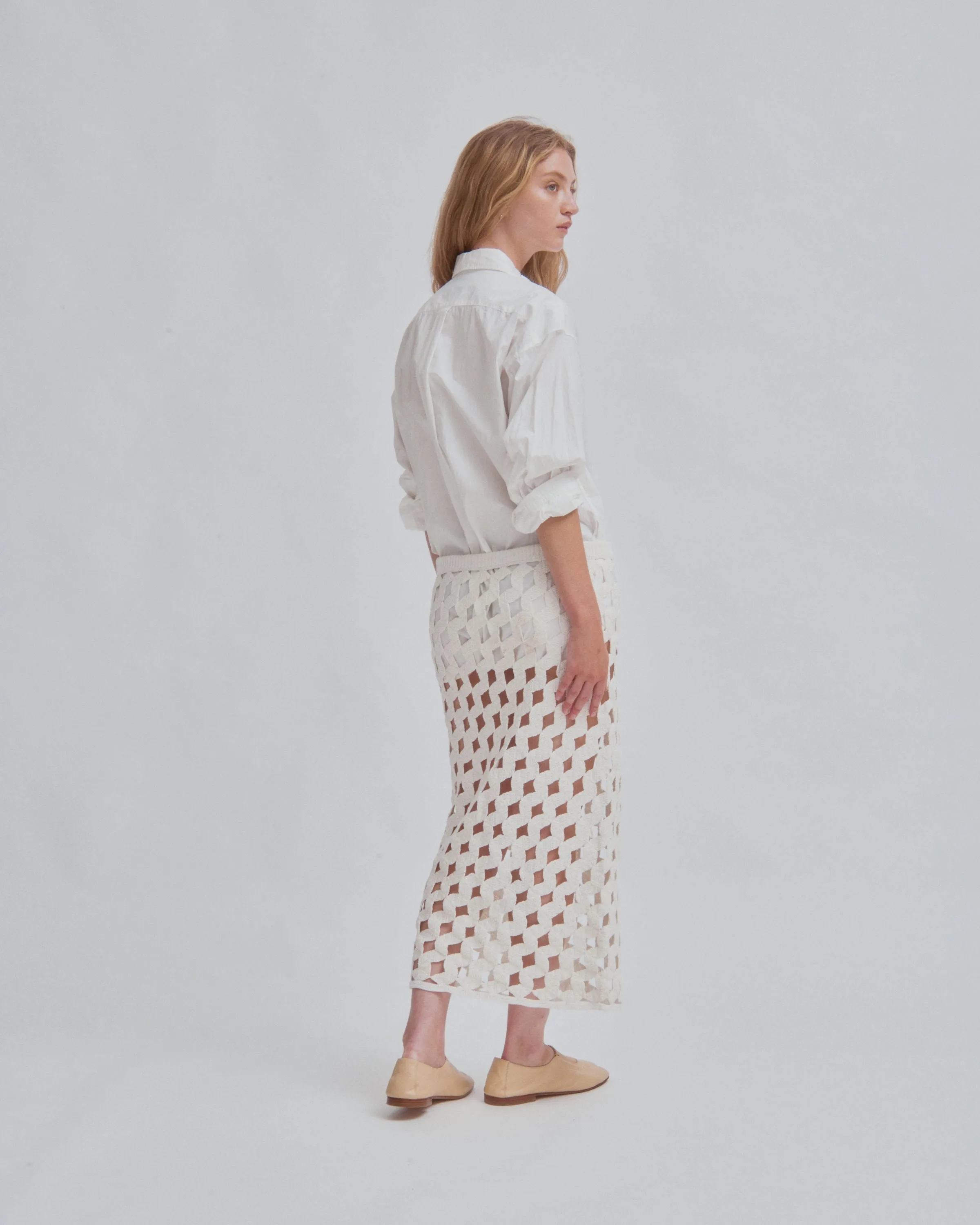 CRINKLED OVERSIZED SHIRT IN WHITE