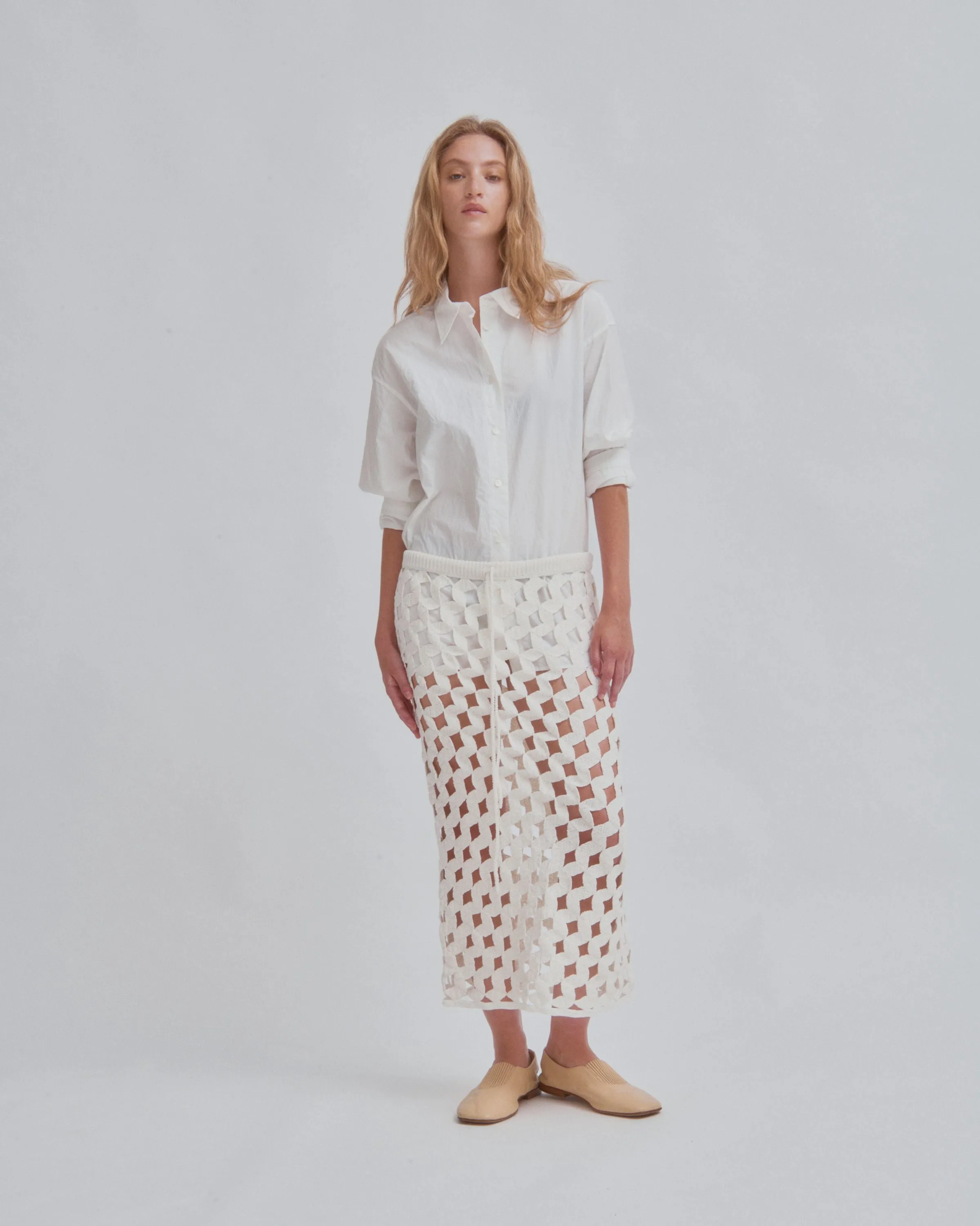 CRINKLED OVERSIZED SHIRT IN WHITE