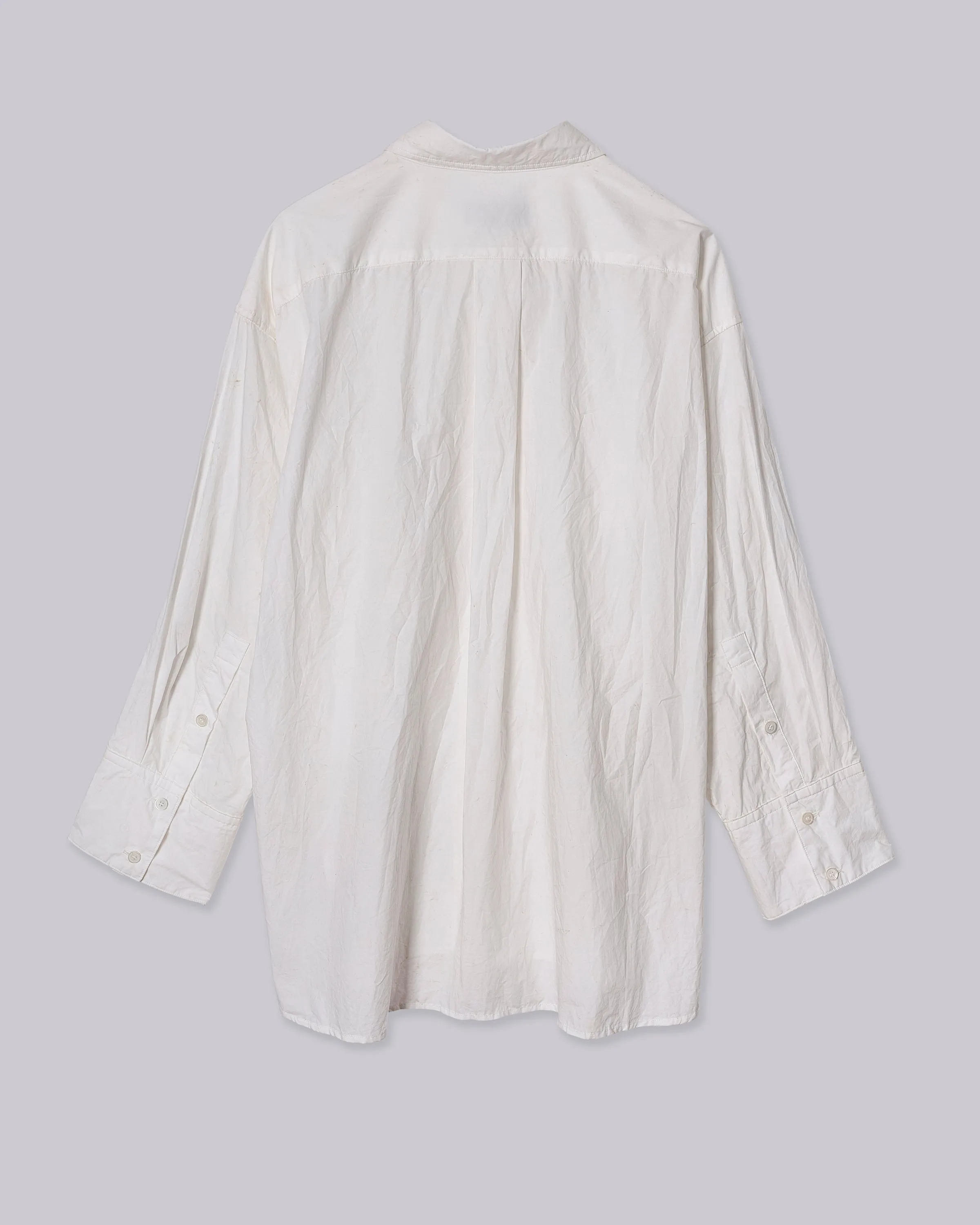 CRINKLED OVERSIZED SHIRT IN WHITE