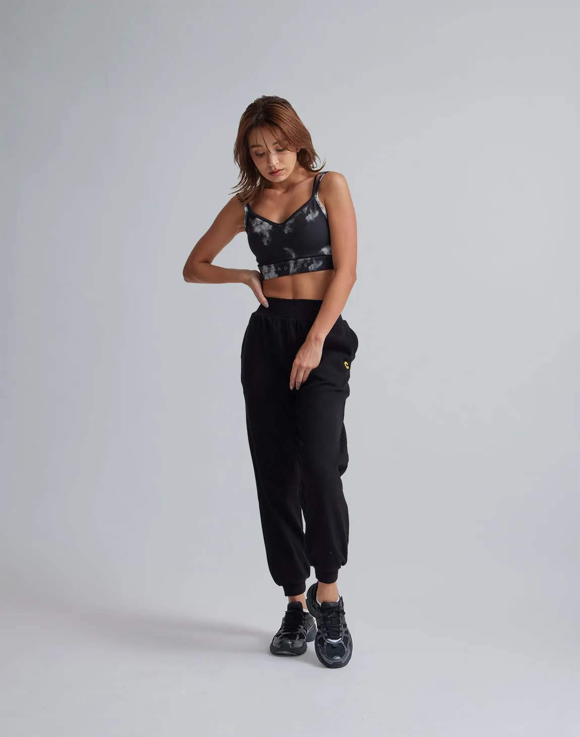 CRONOS WOMEN RELAXING JOGGER PANTS【BLACK】