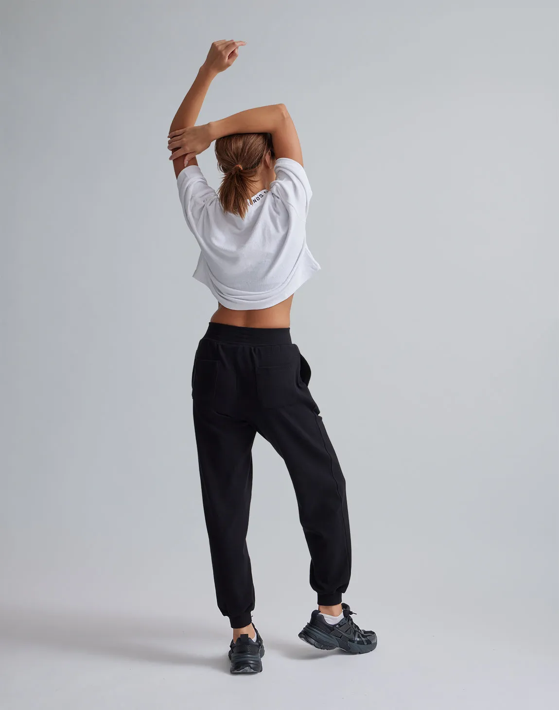 CRONOS WOMEN RELAXING JOGGER PANTS【BLACK】