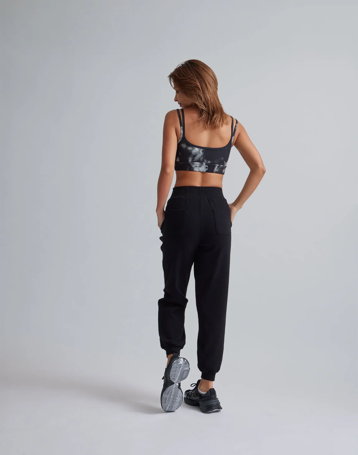 CRONOS WOMEN RELAXING JOGGER PANTS【BLACK】