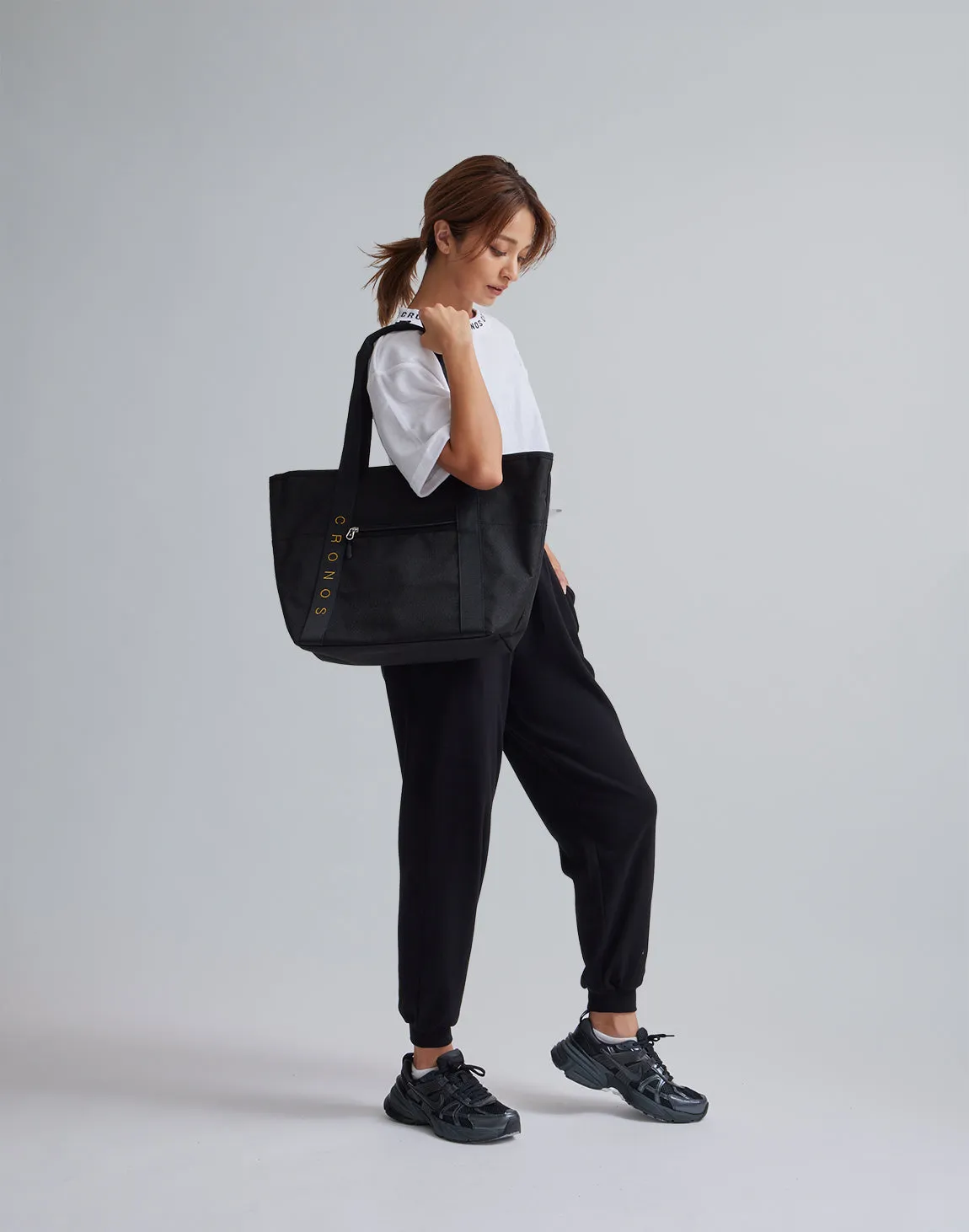 CRONOS WOMEN RELAXING JOGGER PANTS【BLACK】