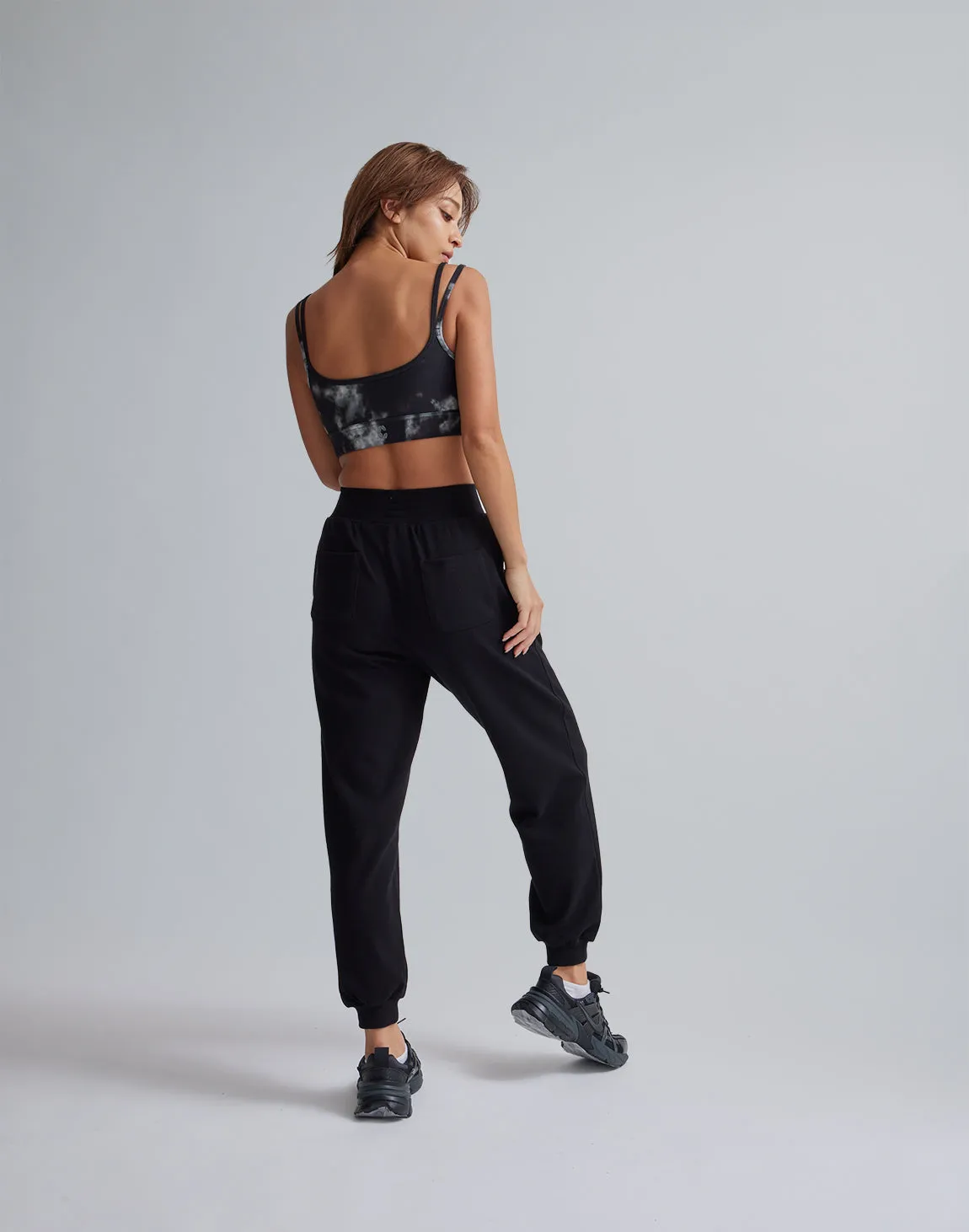 CRONOS WOMEN RELAXING JOGGER PANTS【BLACK】