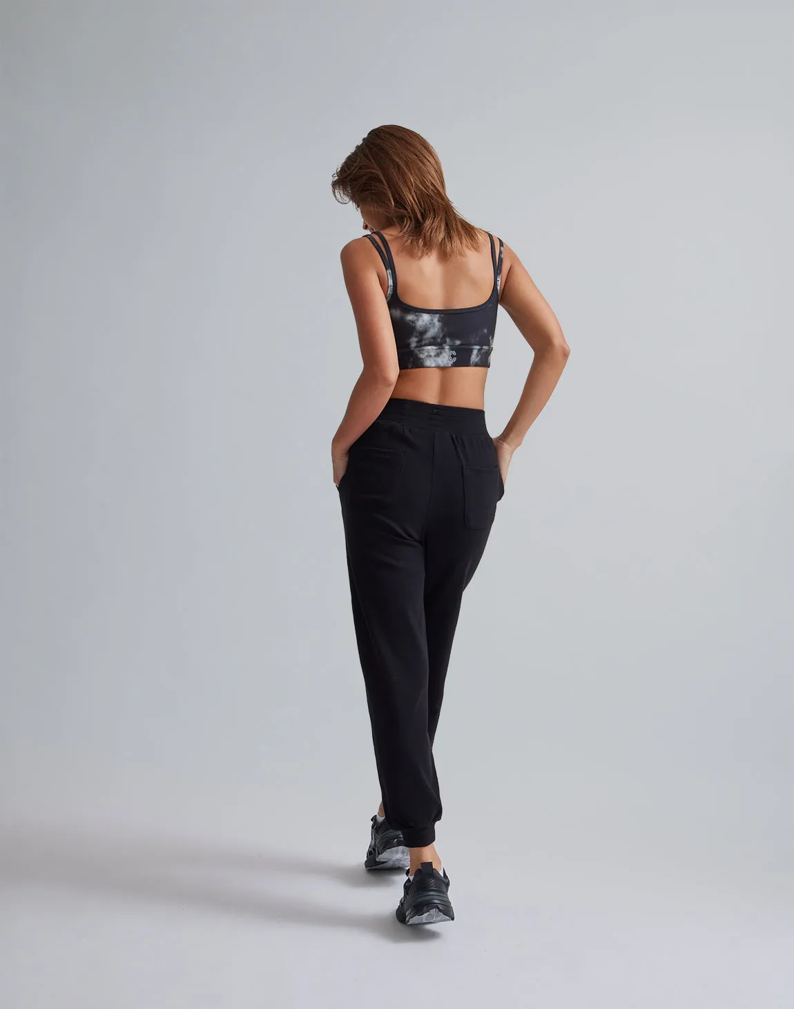 CRONOS WOMEN RELAXING JOGGER PANTS【BLACK】