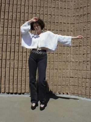 Cropped Knit Cardigan