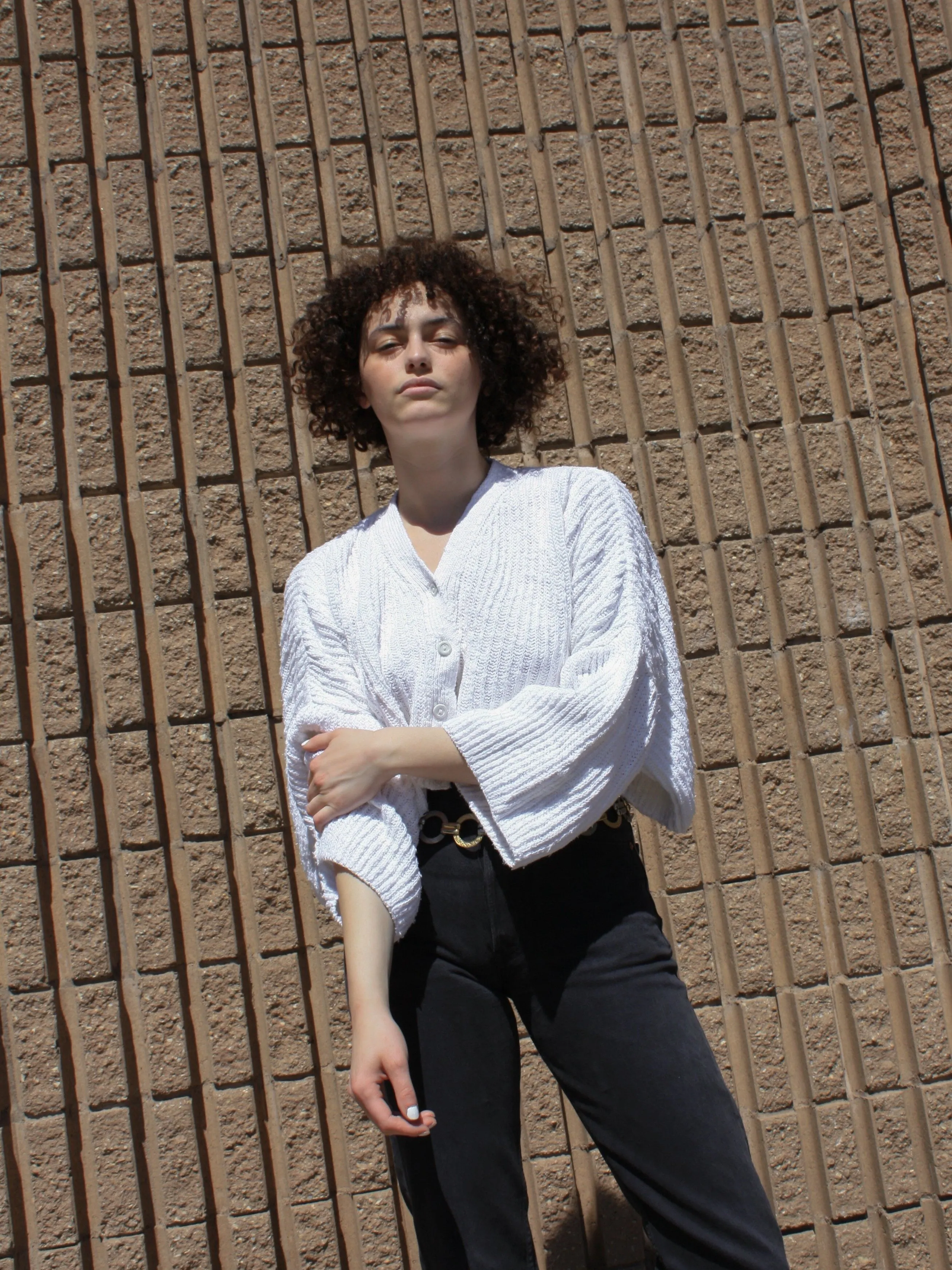 Cropped Knit Cardigan