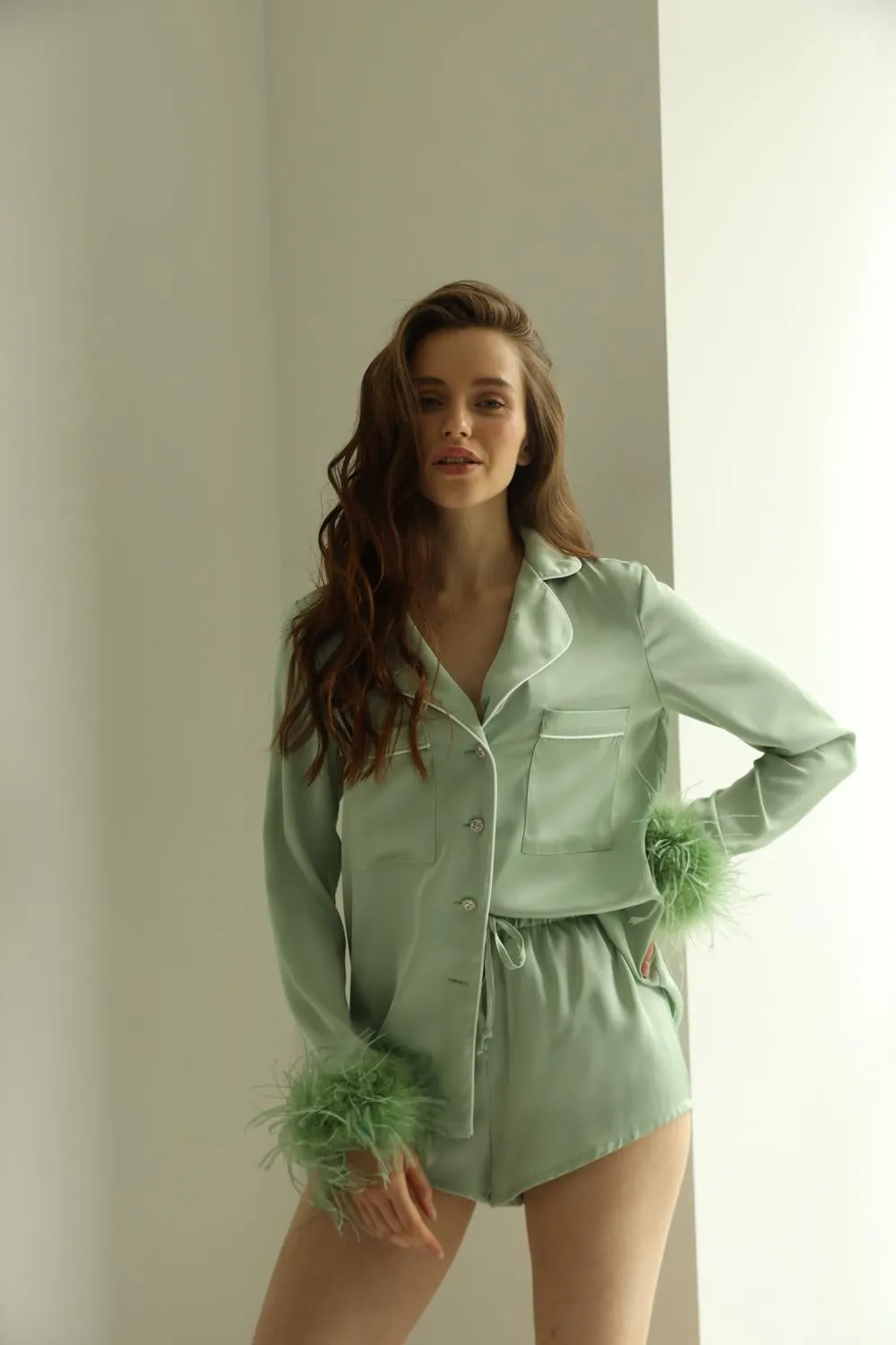 Crystal PJs- Green short