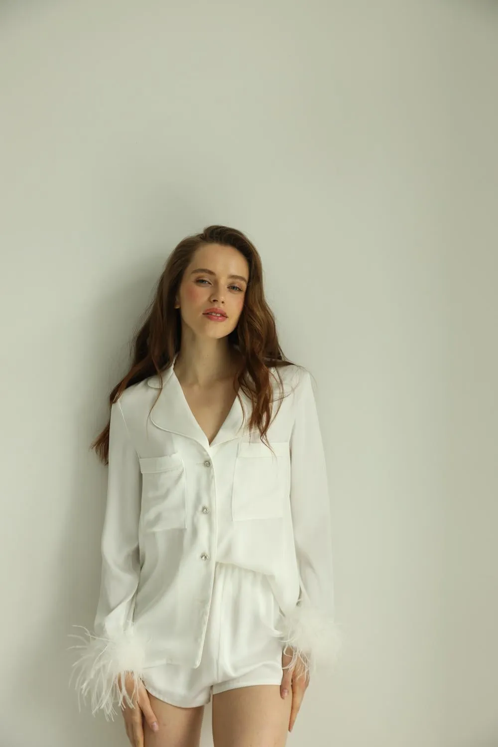 Crystal PJs- White short