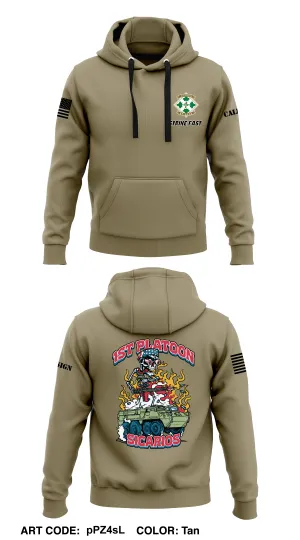 CUSTOM 1st Platoon, Brutal Company, 4-9 IN  Core Men's Hooded Performance Sweatshirt - pPZ4sL