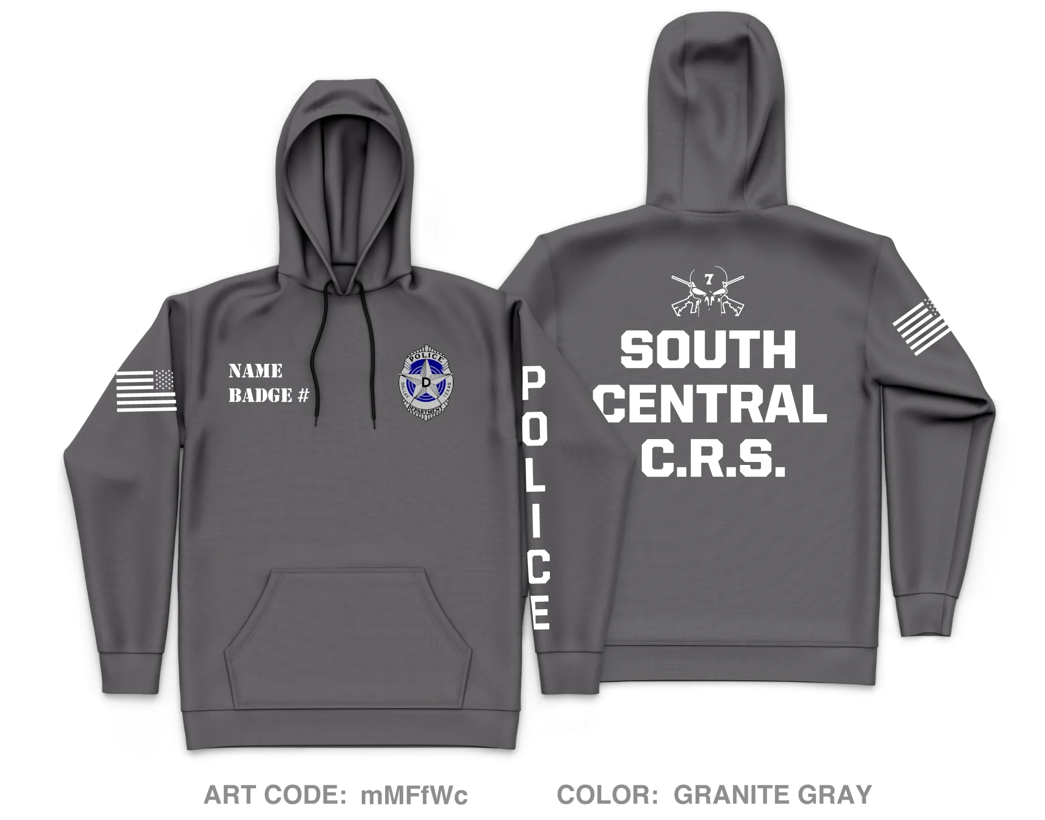 CUSTOM Dallas PD Store 1 Core Men's Hooded Performance Sweatshirt - mMFfWc
