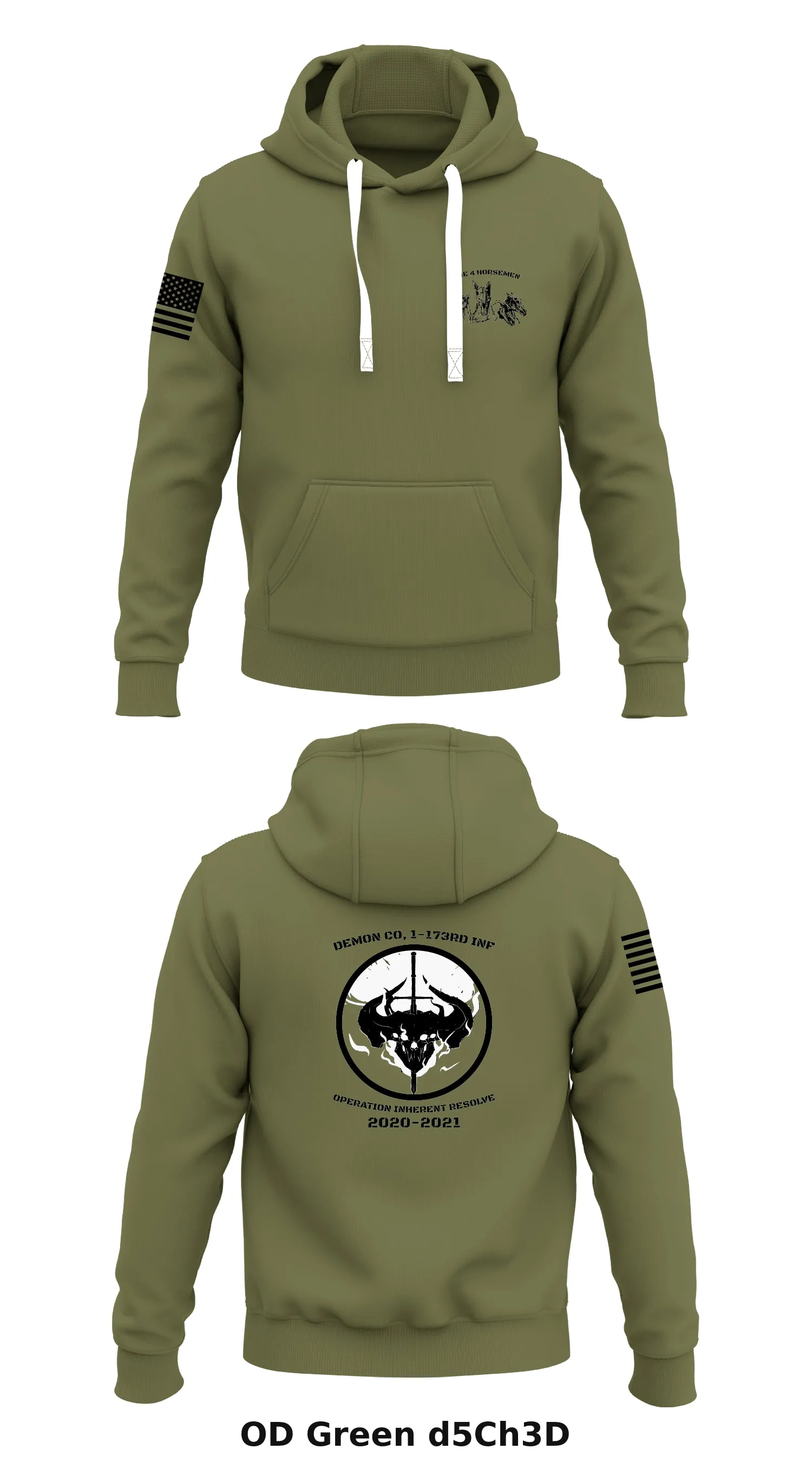 D CO 1-173 INF Store 1  Core Men's Hooded Performance Sweatshirt - d5Ch3D