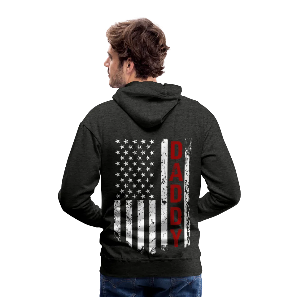 Daddy Firefighter American Flag Men’s Premium Hoodie