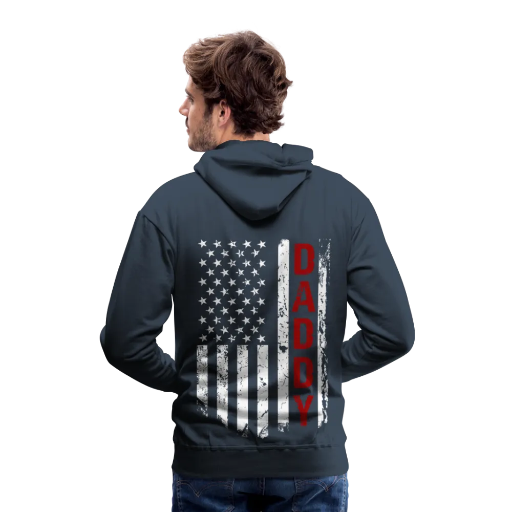 Daddy Firefighter American Flag Men’s Premium Hoodie