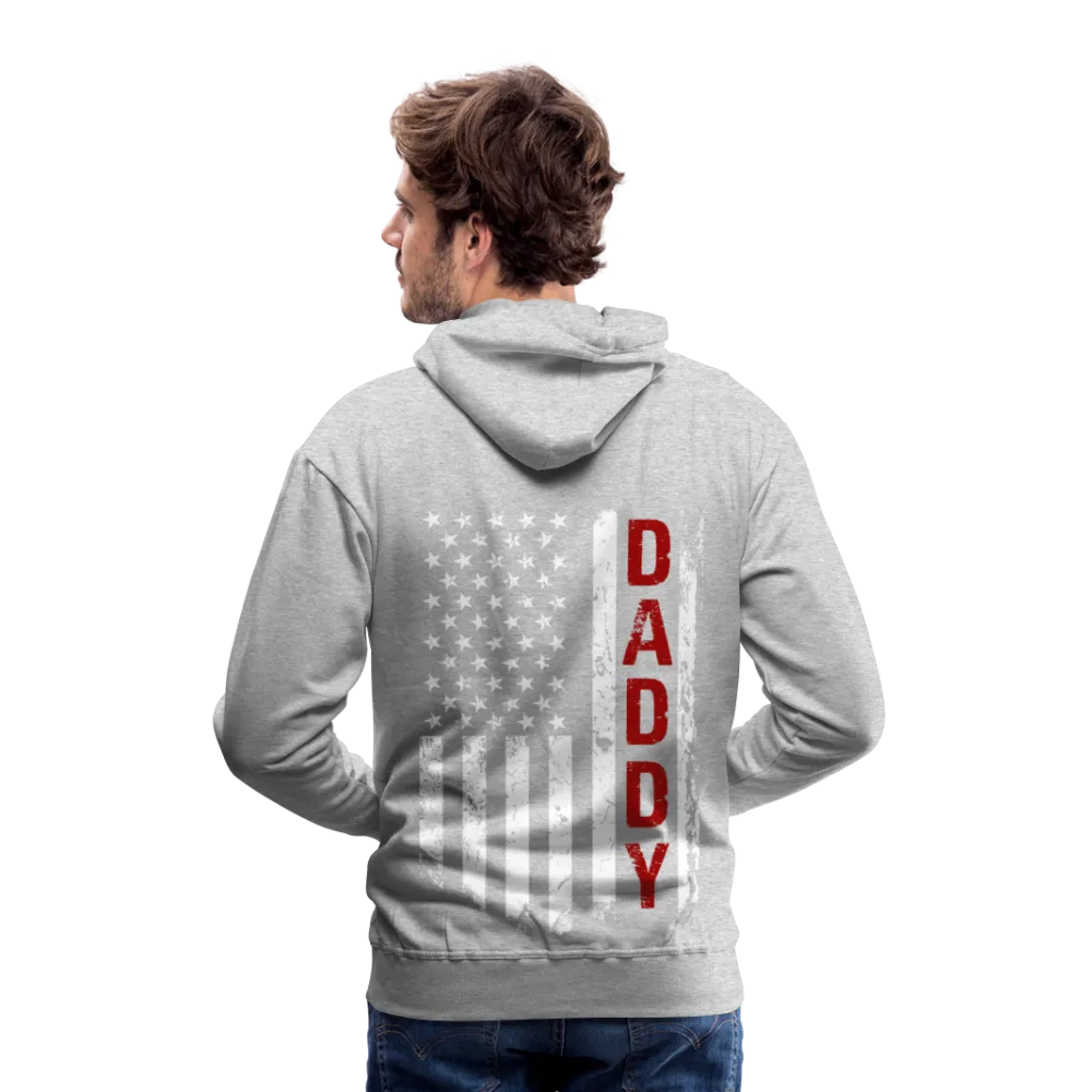 Daddy Firefighter American Flag Men’s Premium Hoodie