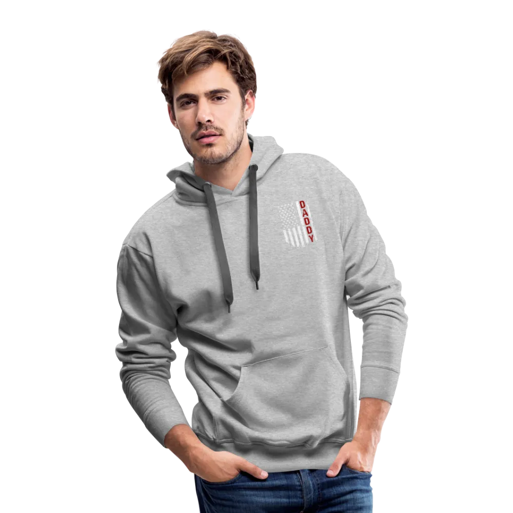 Daddy Firefighter American Flag Men’s Premium Hoodie