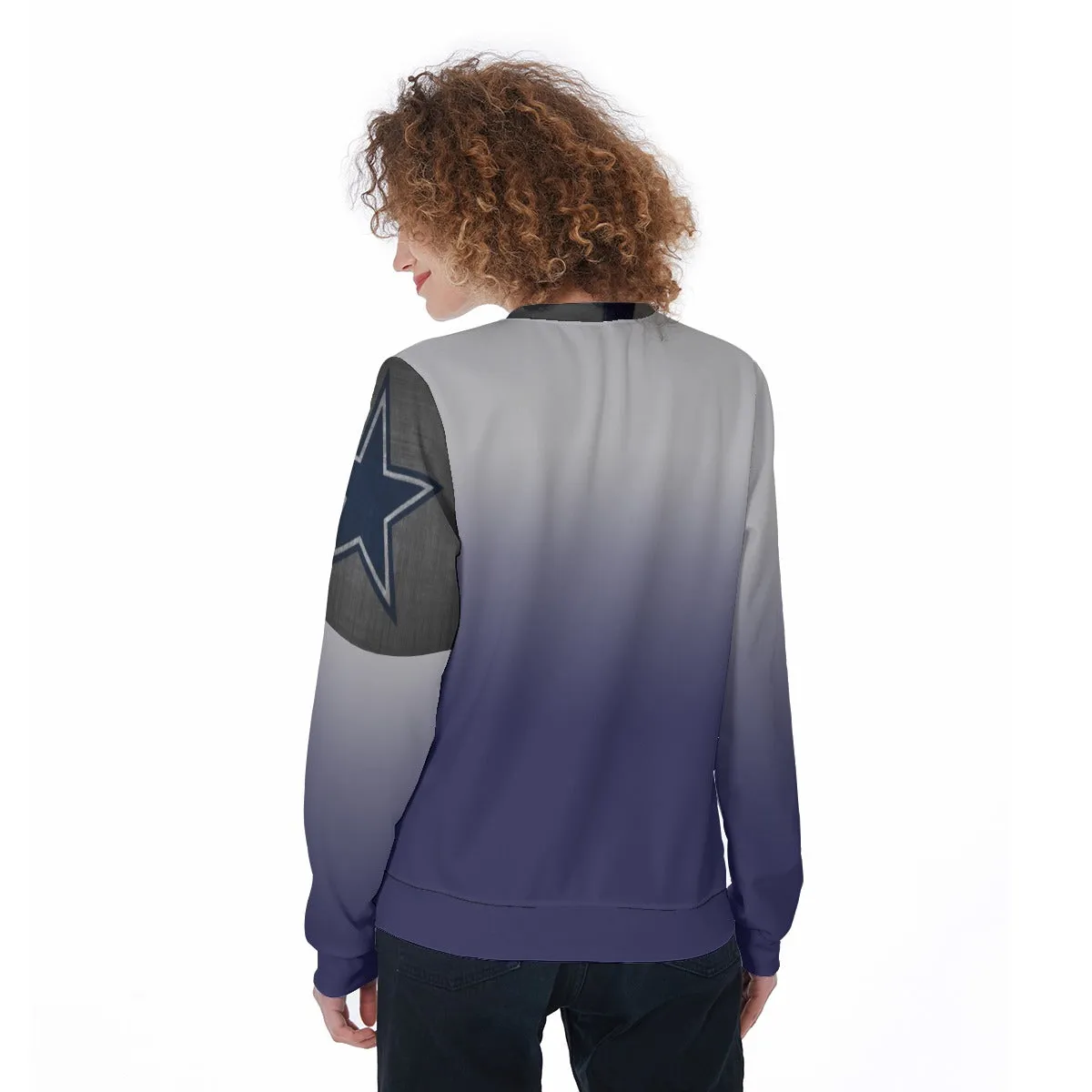 Dallas Cowboys All-Over Print Women's Heavy Fleece Sweatshirt