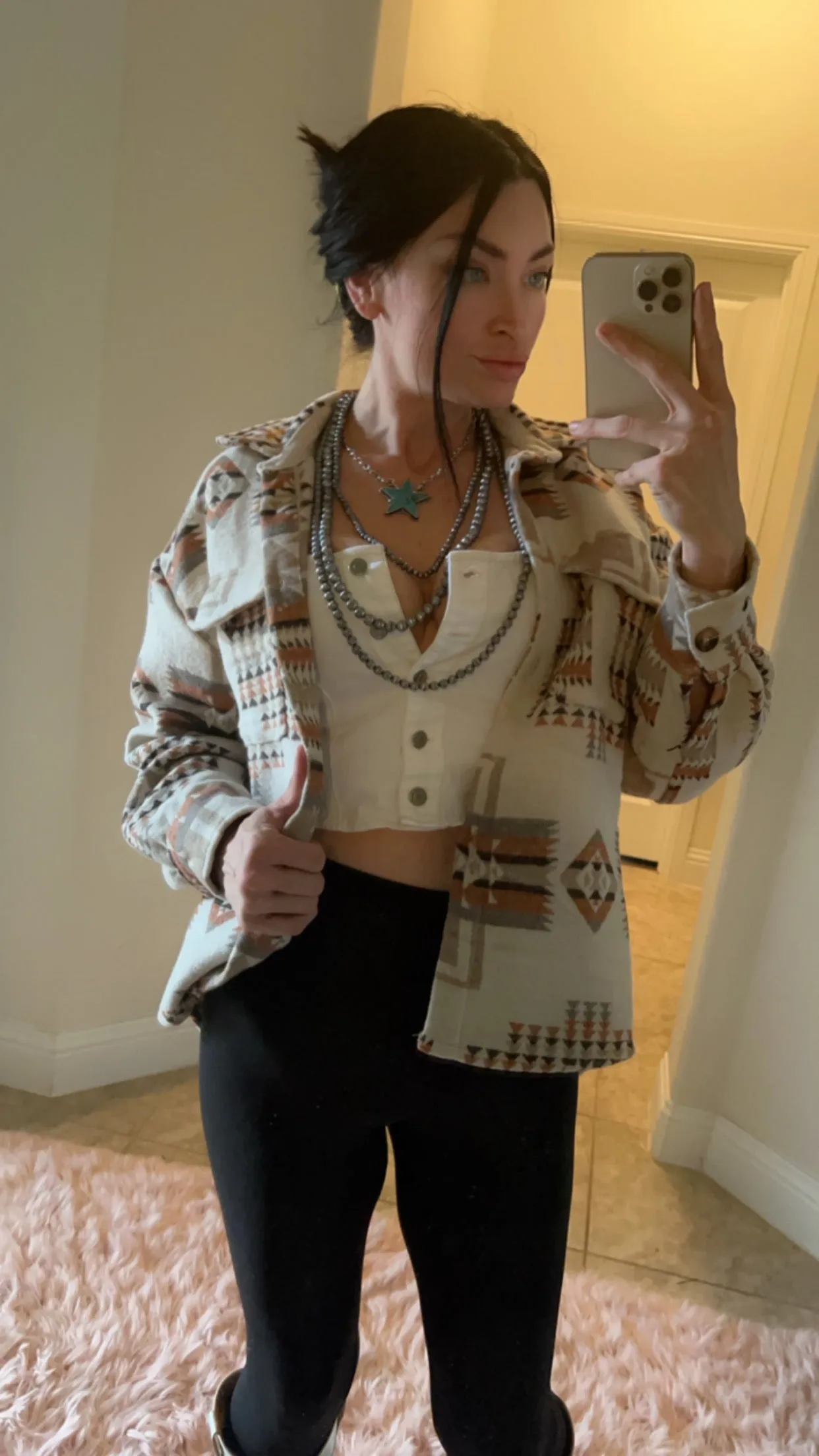 Desert Sunrise Aztec Shacket
