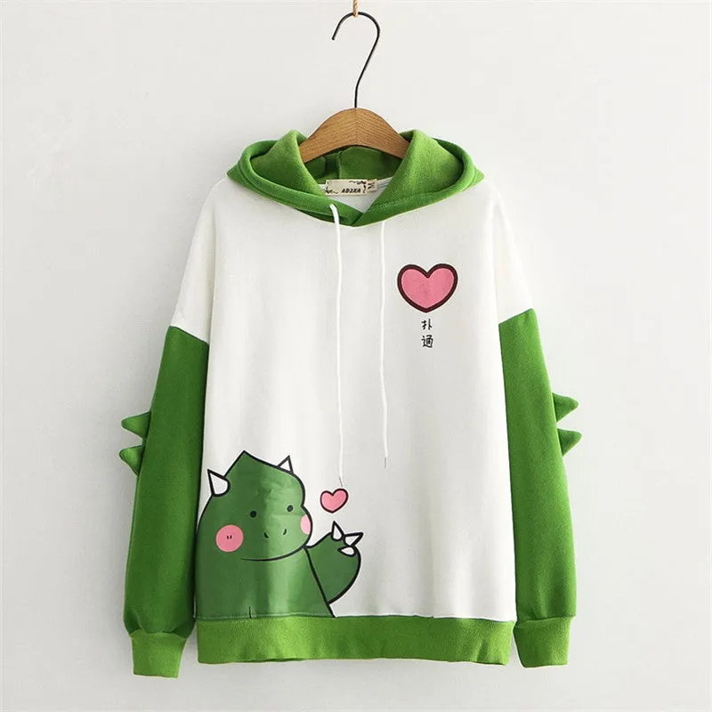 DINOSAUR LOVE PLUS FLEECE HOODIE UB3133
