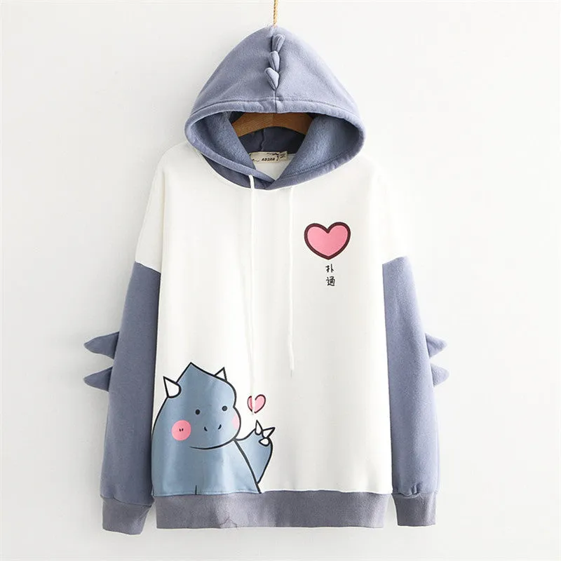 DINOSAUR LOVE PLUS FLEECE HOODIE UB3133