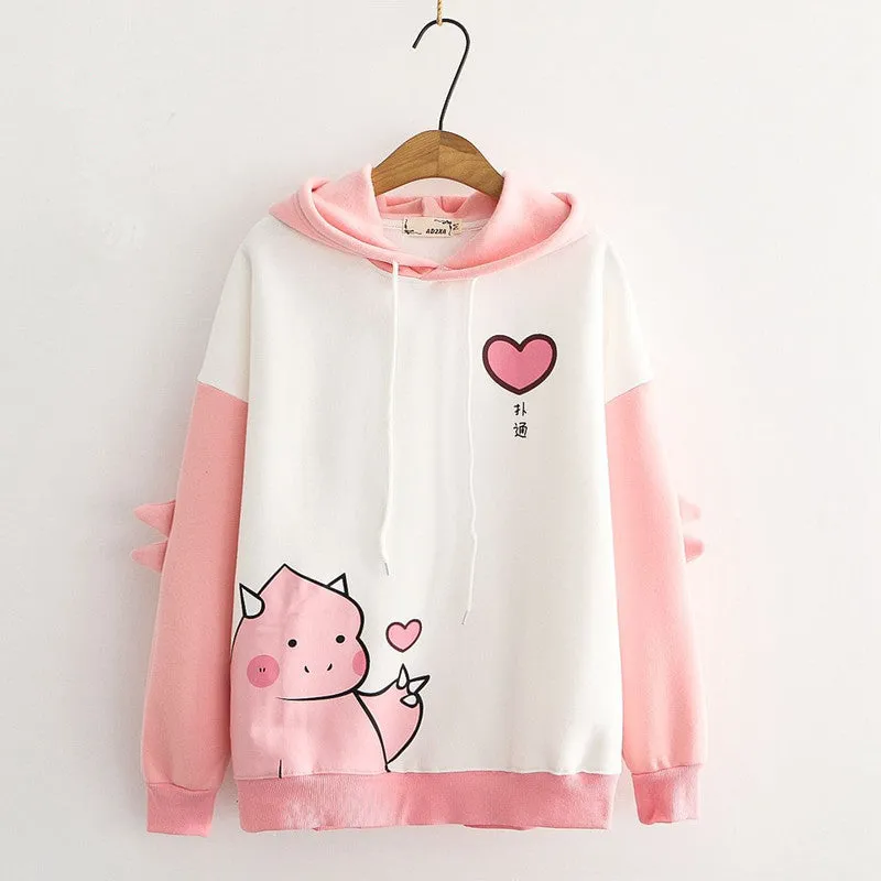 DINOSAUR LOVE PLUS FLEECE HOODIE UB3133