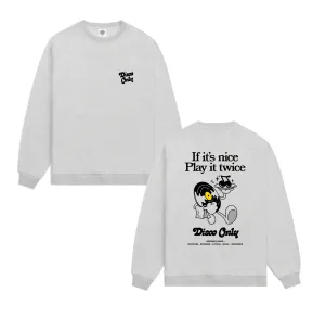 DISCO ONLY 'Play It Twice V2' Sweater - Grey