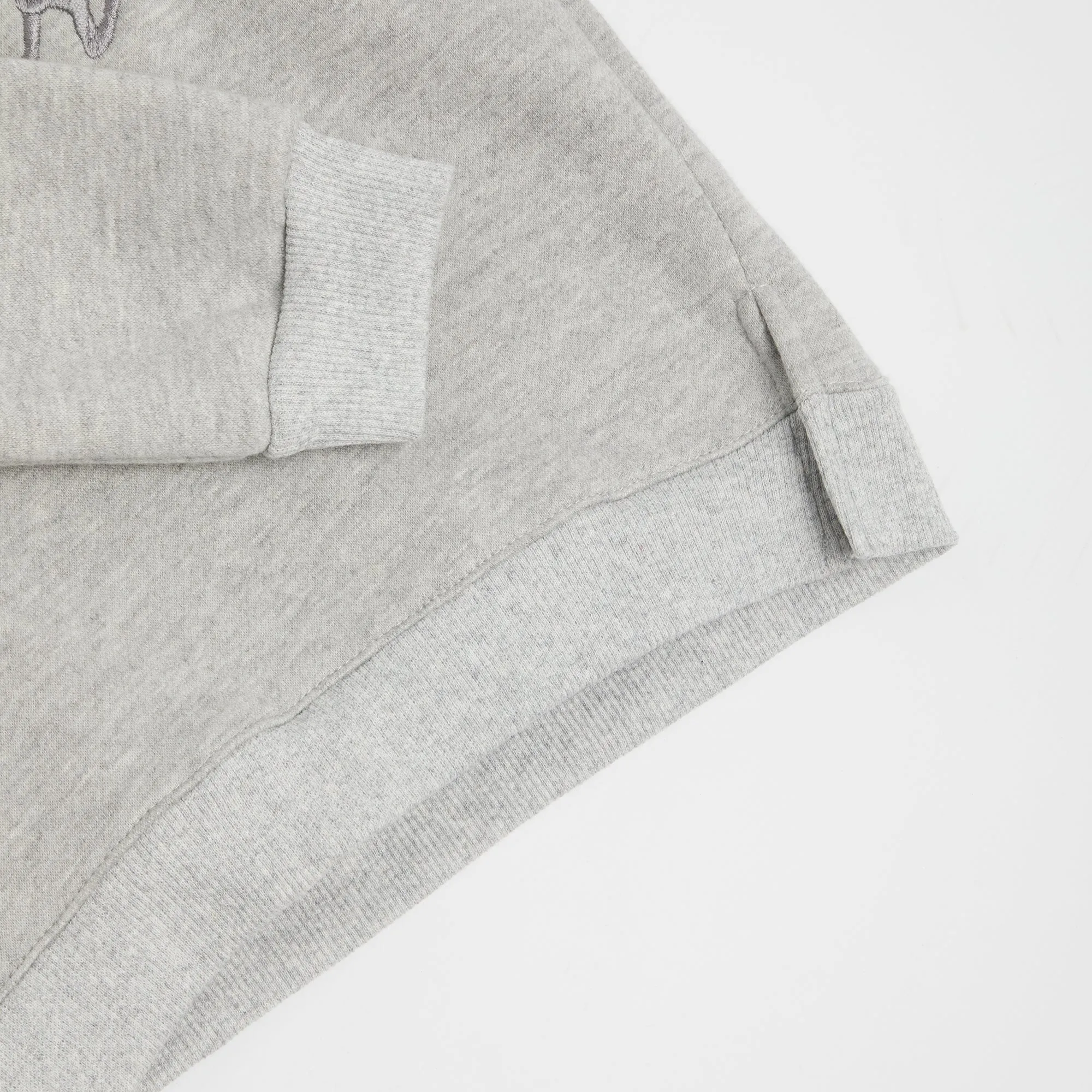 Embroidered Grey Bunny Ear Hoodie