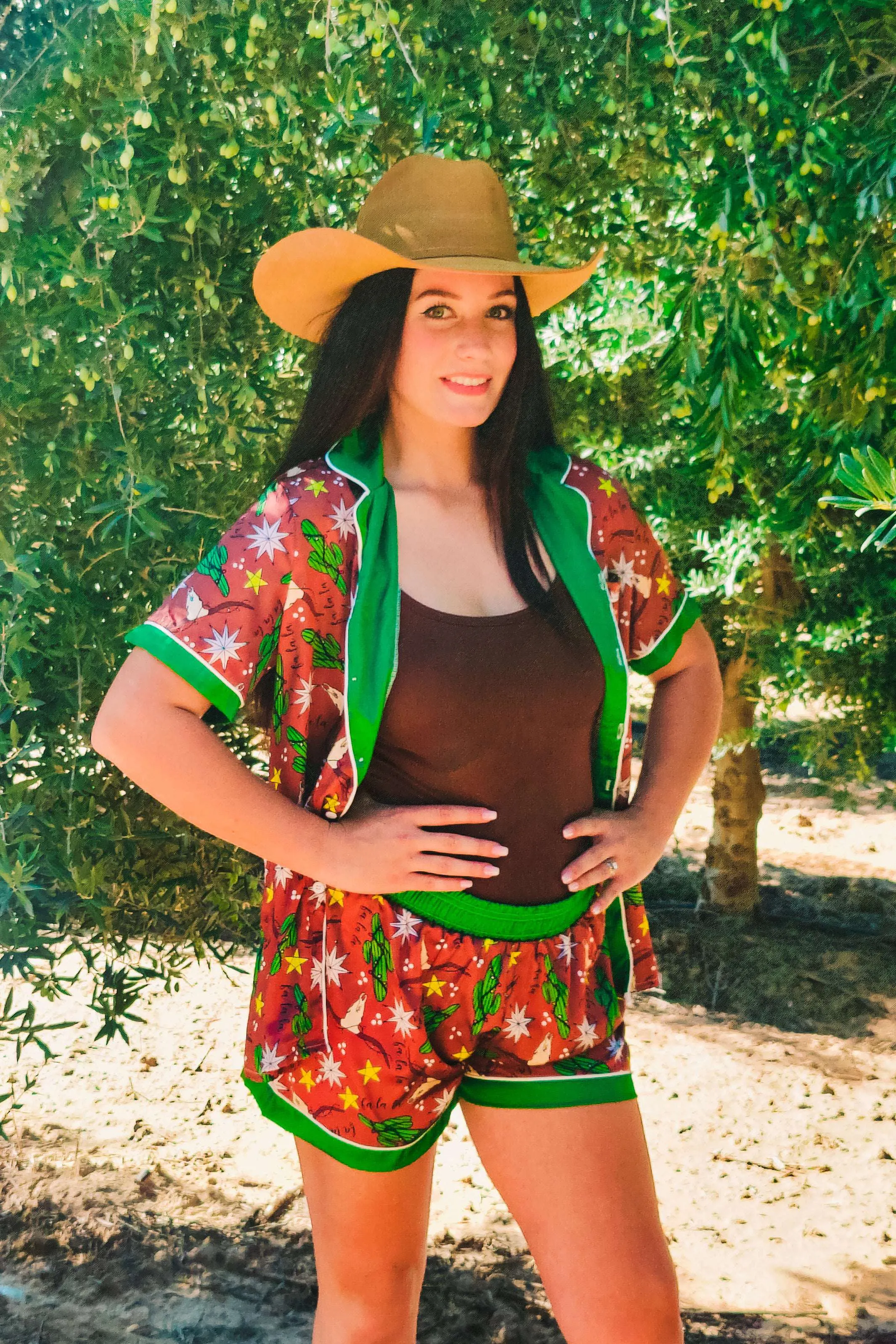 Falalalala Cowskull Satin Pjs