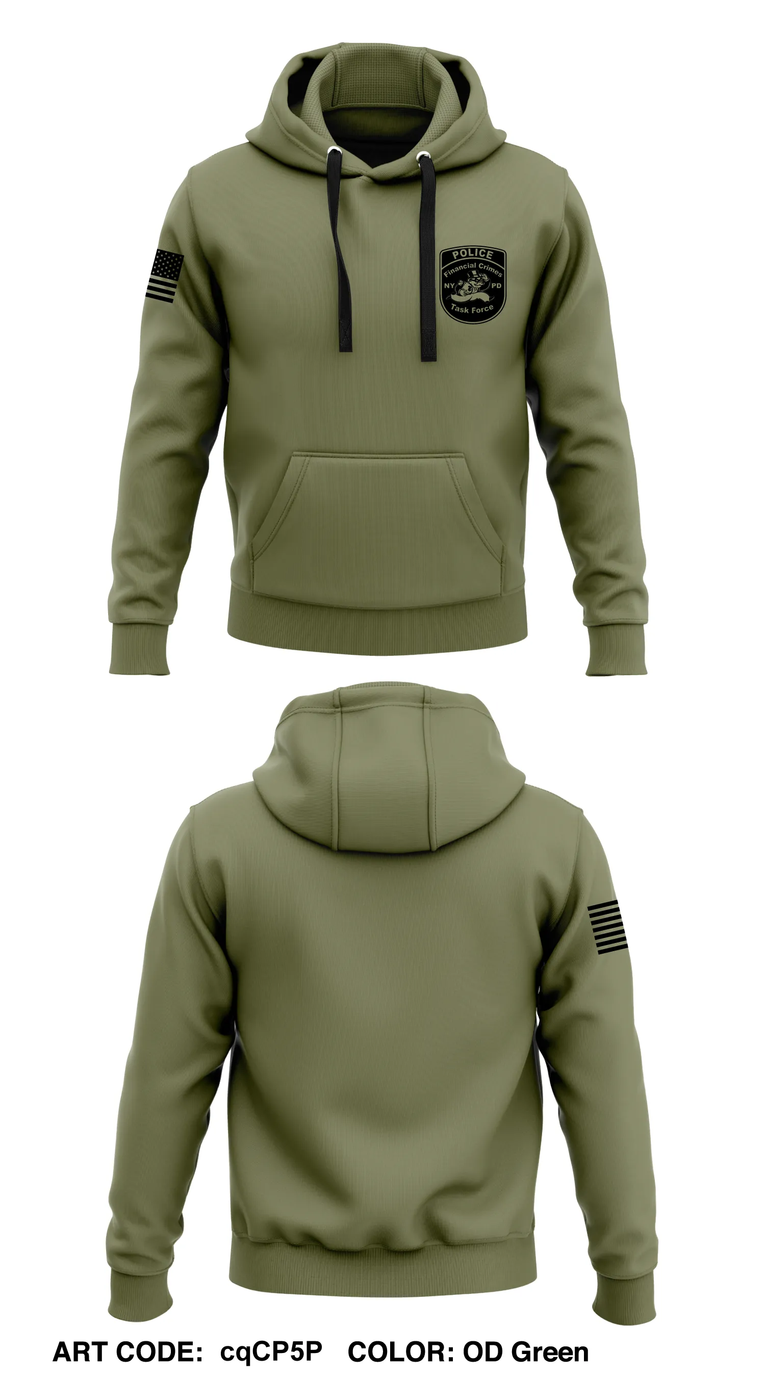 FINANCIAL CRIMES TASK FORCE Core Men's Hooded Performance Sweatshirt