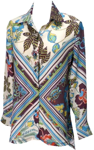 Floral Composition Loose Shirt