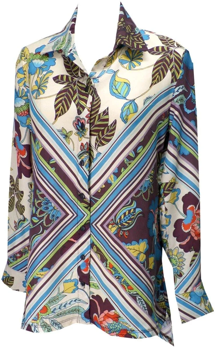 Floral Composition Loose Shirt