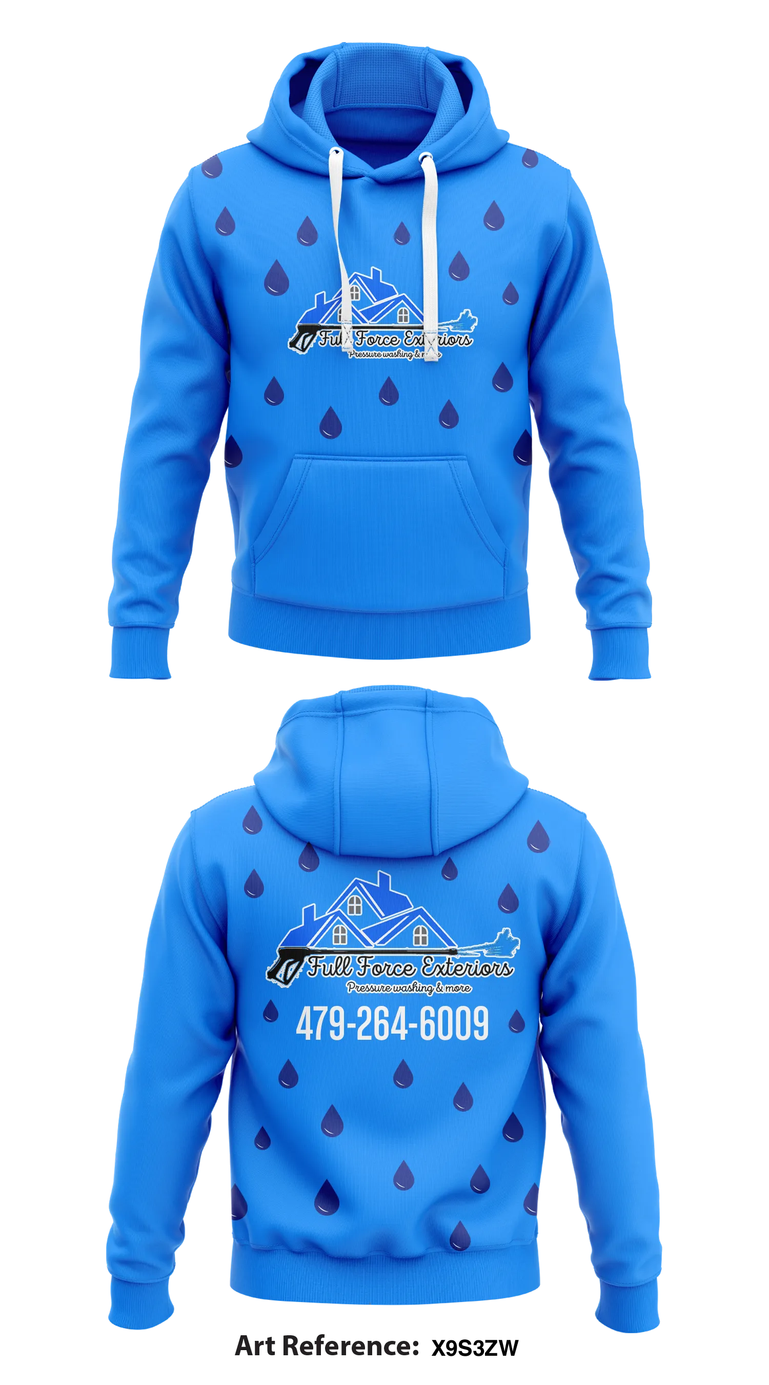 Full Force Exteriors  Store 1  Core Men's Hooded Performance Sweatshirt - x9s3zW