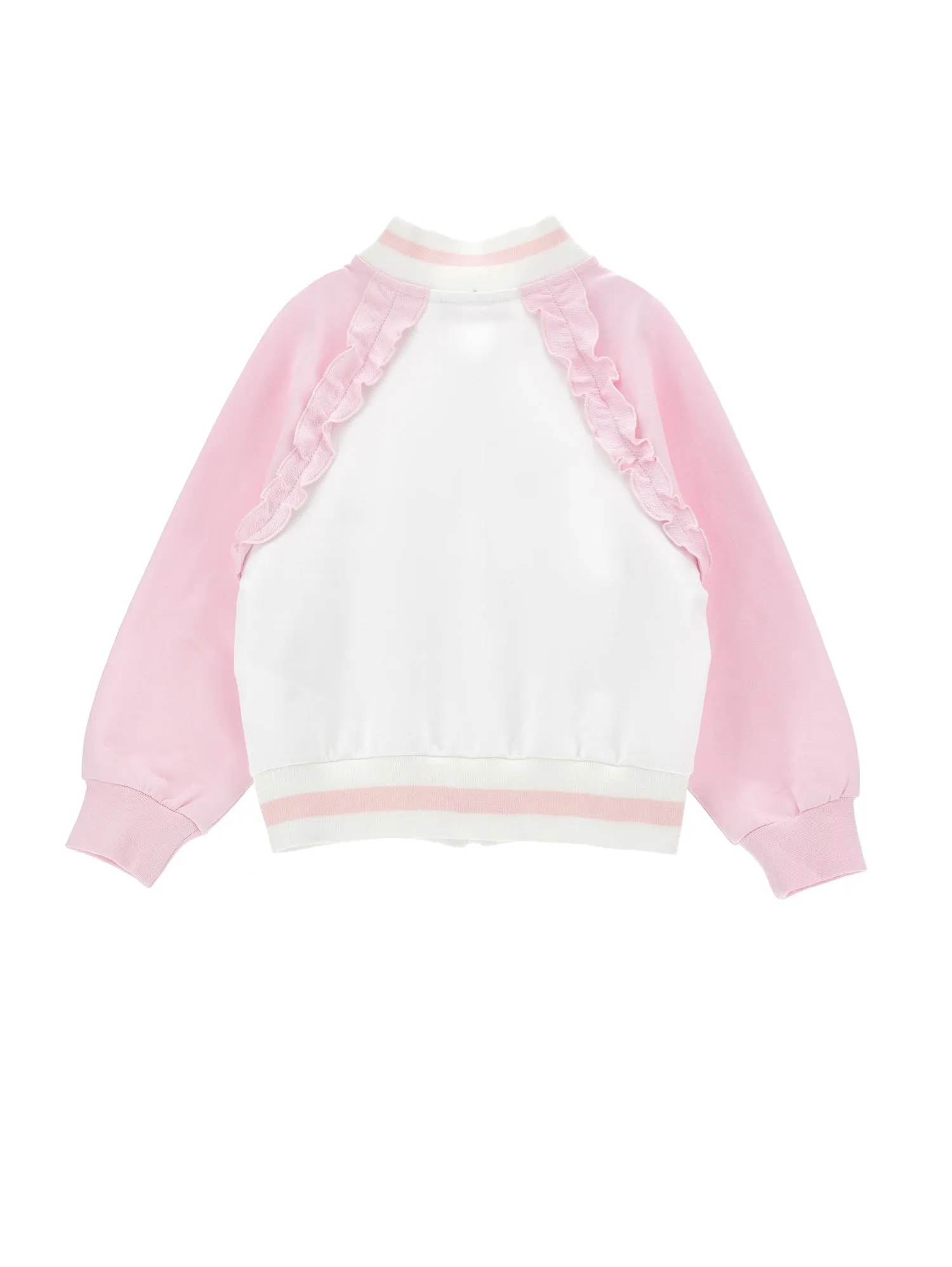 Girls White & Pink Sweatshirt