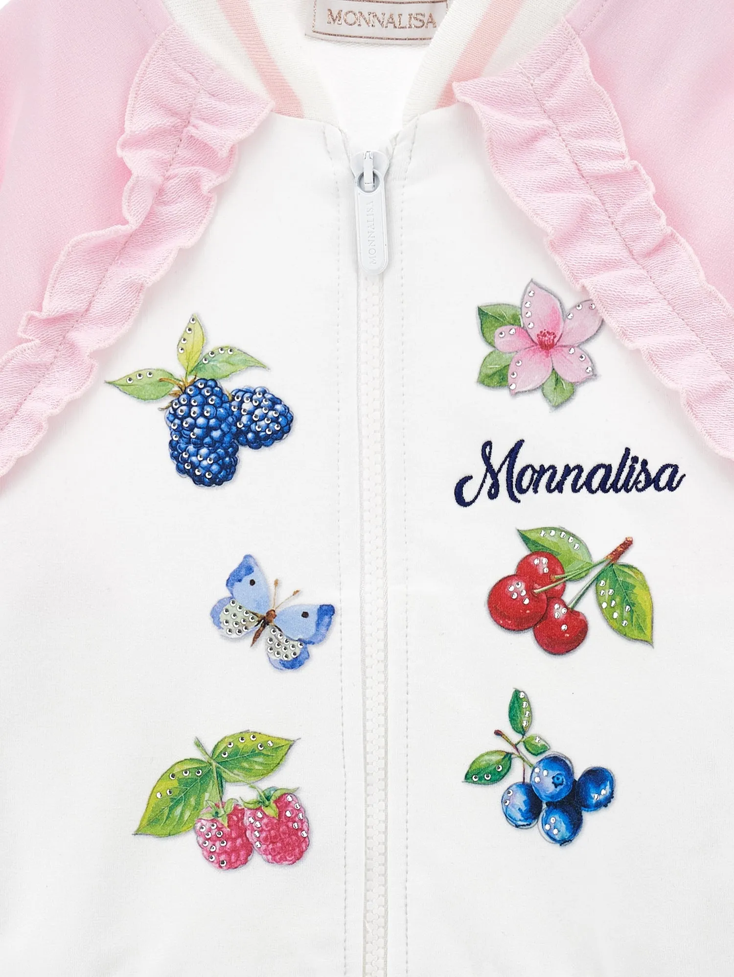 Girls White & Pink Sweatshirt