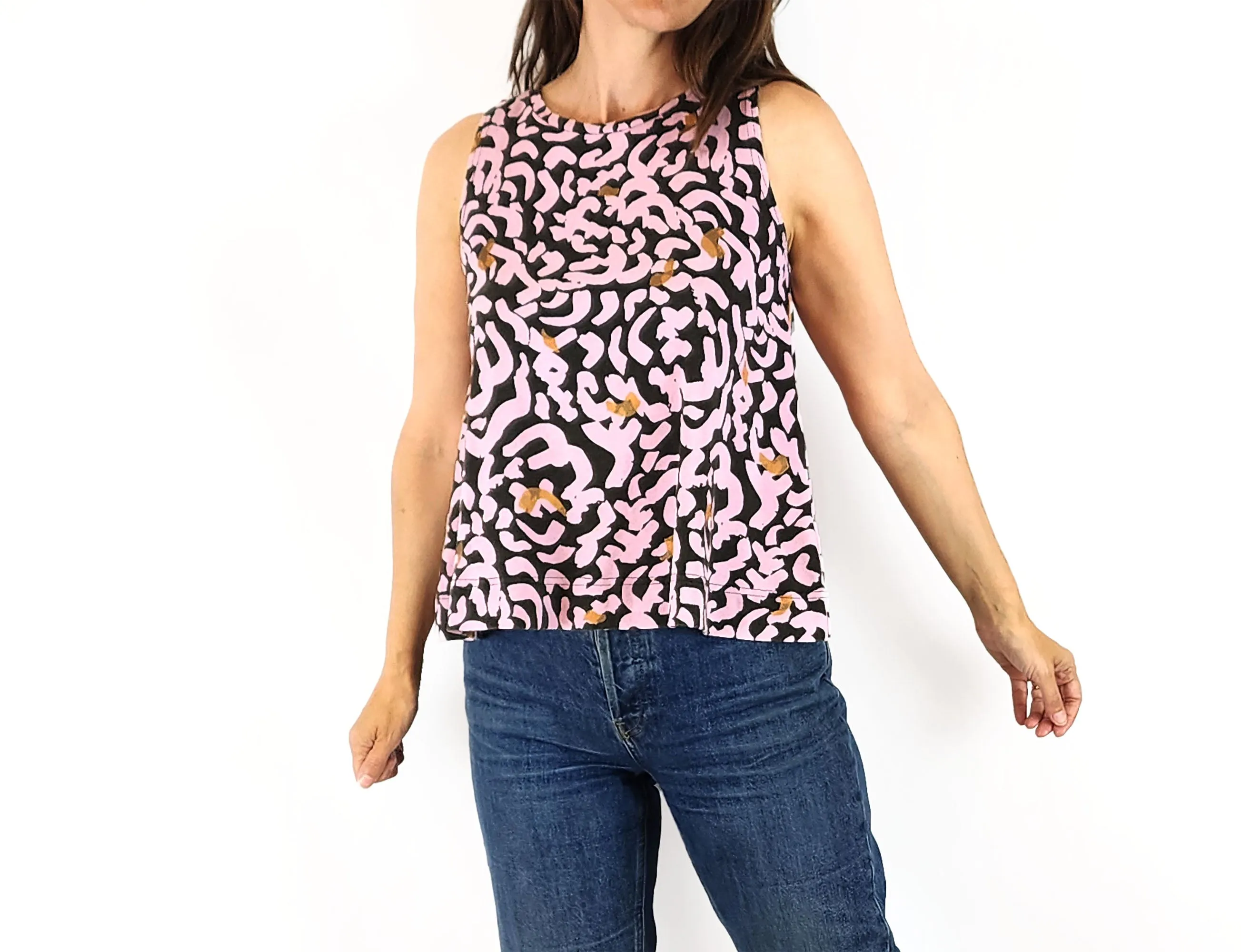 Gorman   Claire Johnson unique print top size 8