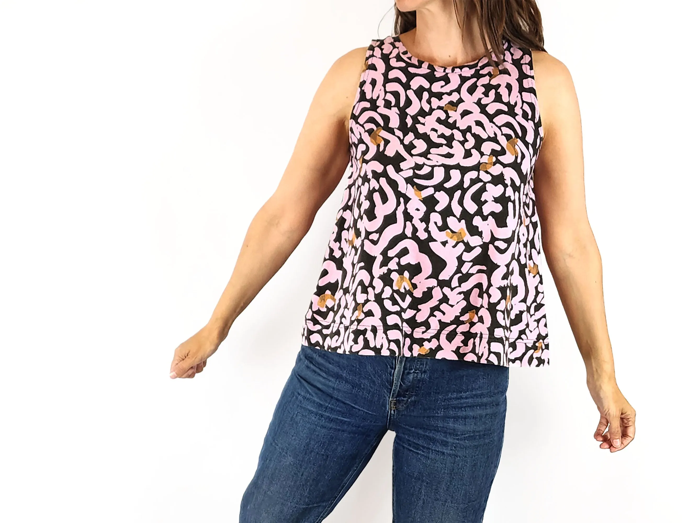 Gorman   Claire Johnson unique print top size 8