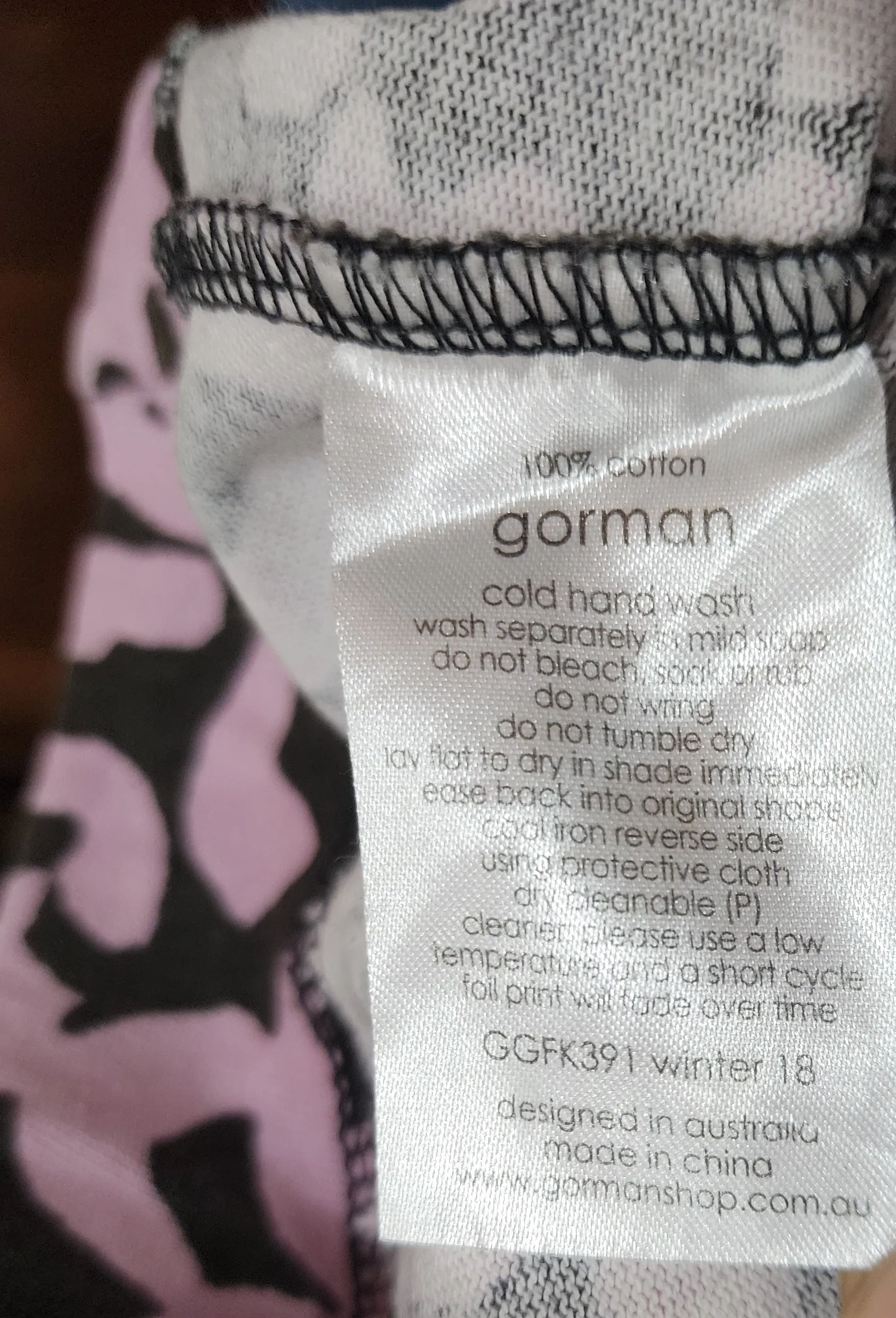 Gorman   Claire Johnson unique print top size 8
