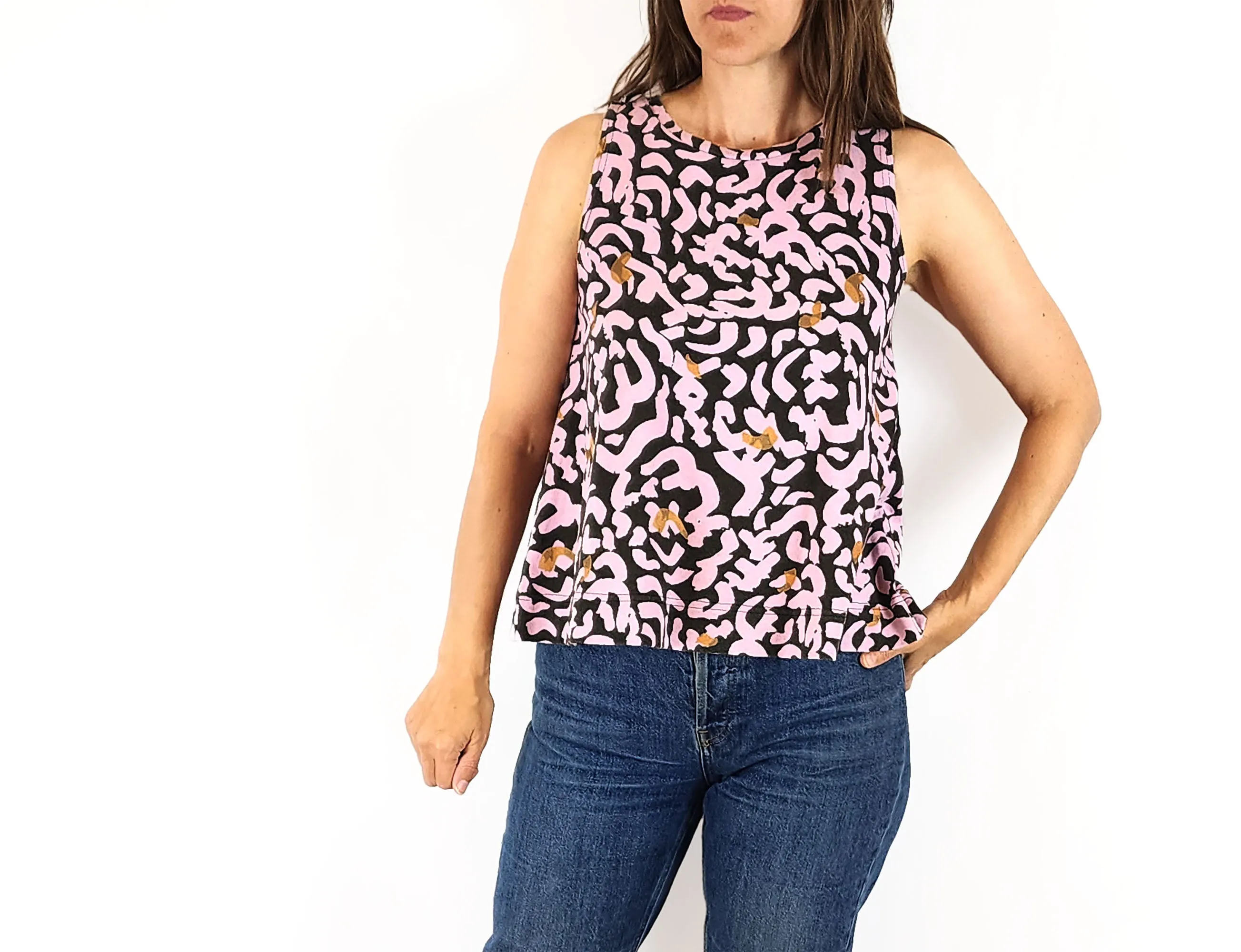 Gorman   Claire Johnson unique print top size 8
