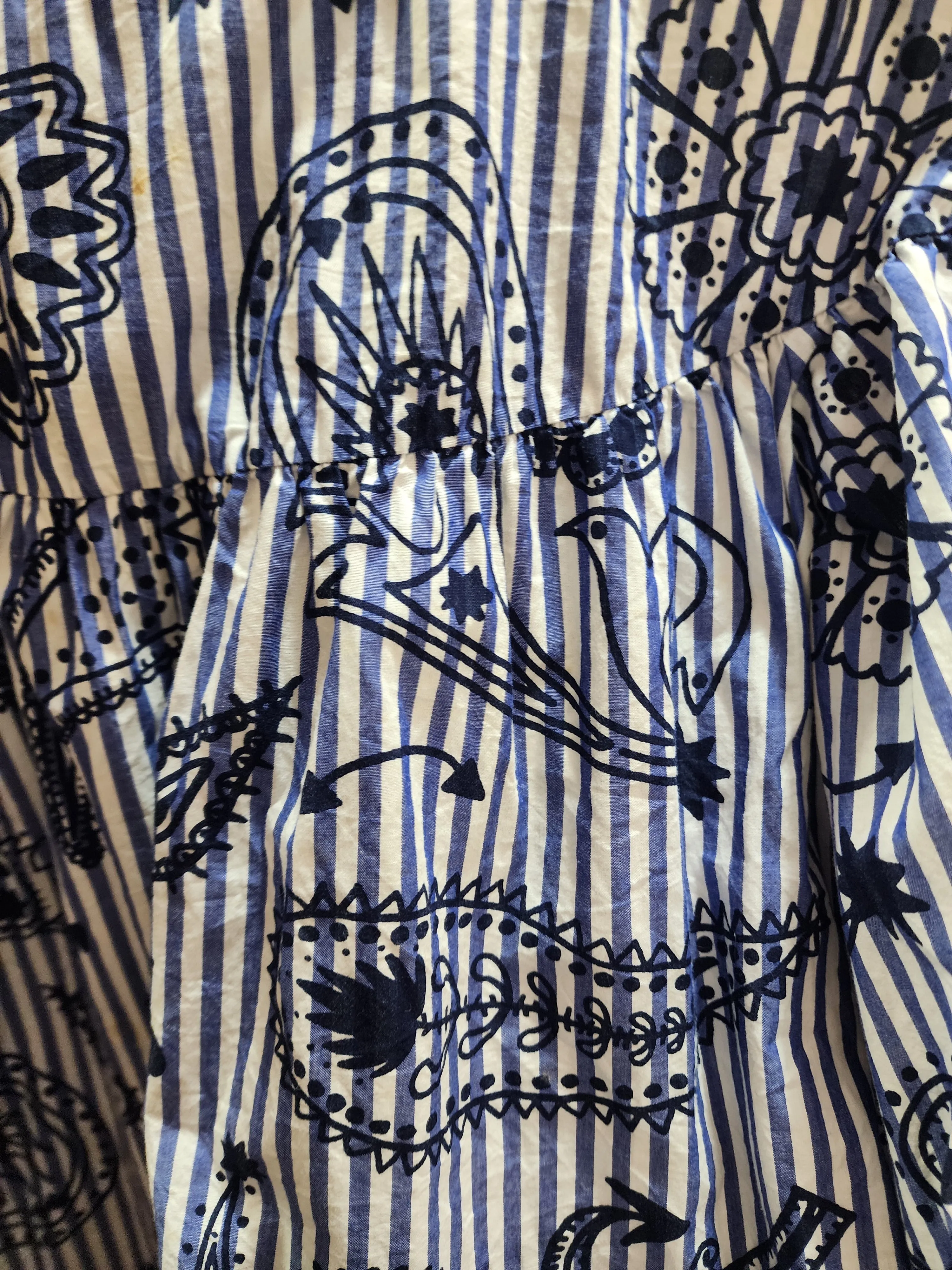 Gorman striped and paisley print top size 8 (note: tiny stain)